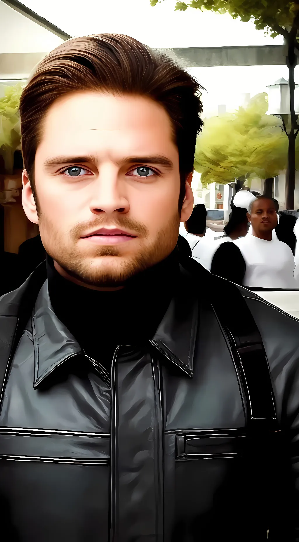 ai character: Bucky Barnes  background