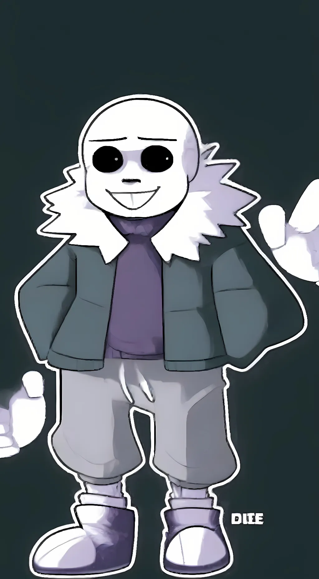 ai character: Anxiety Sans background