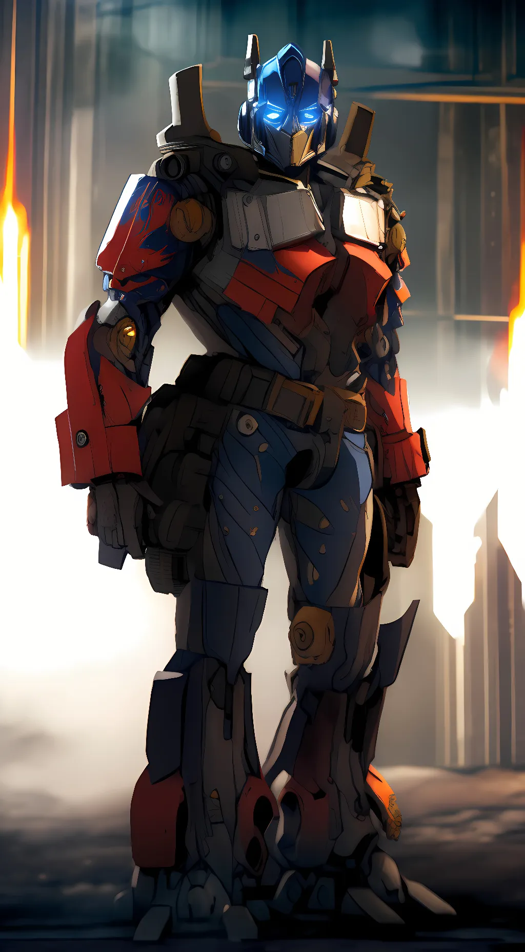 ai character: optimus prime background