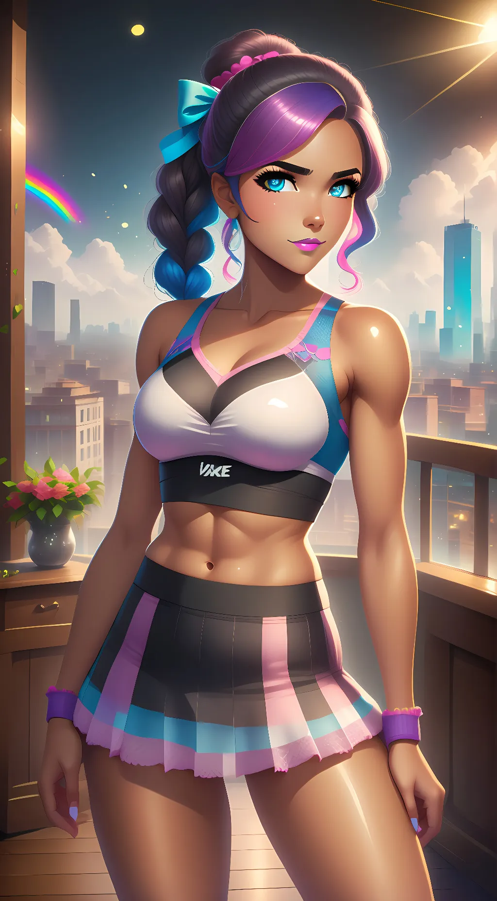 ai character: Amber background