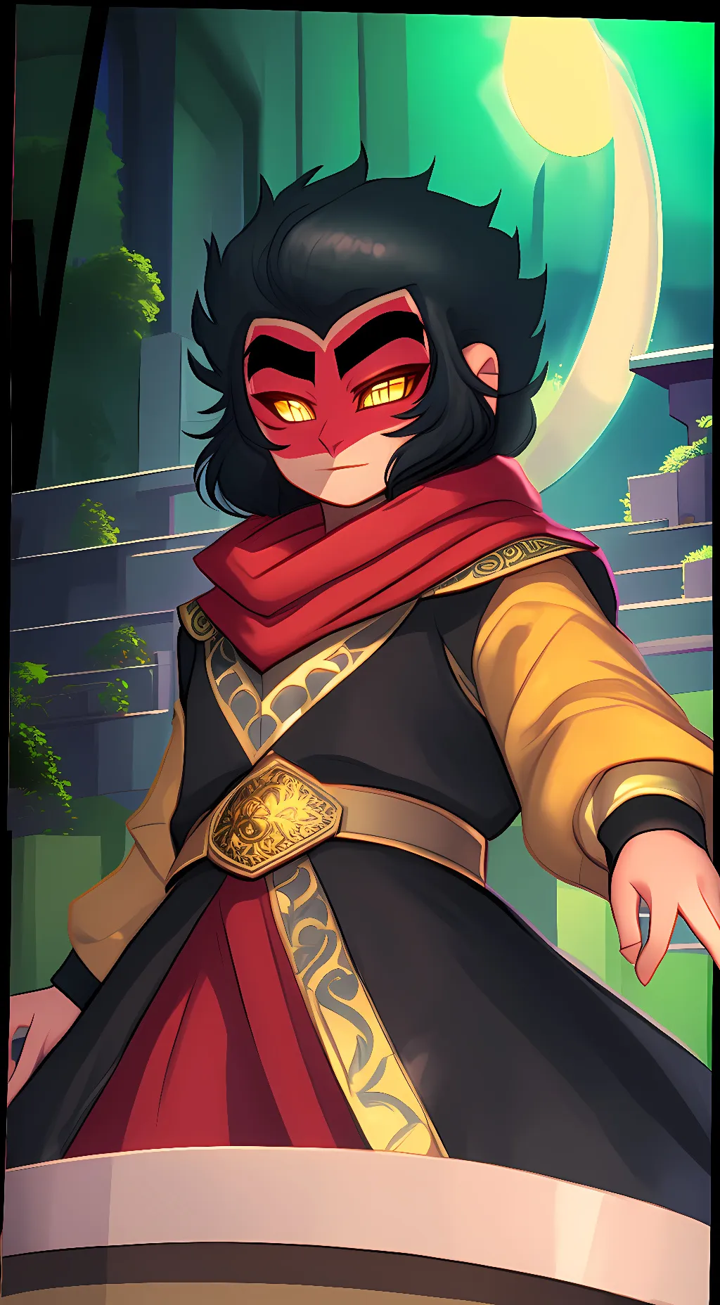 ai character: Macaque  background