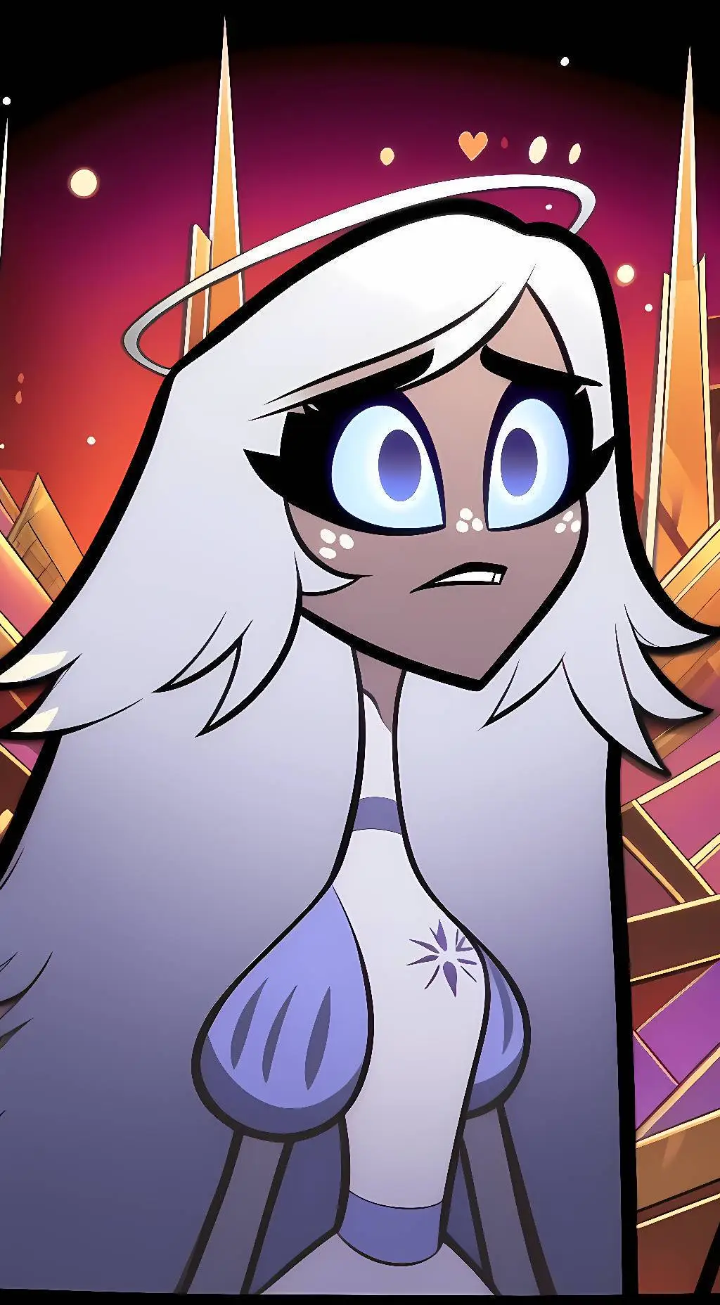 ai character: Emily hazbin hotel background