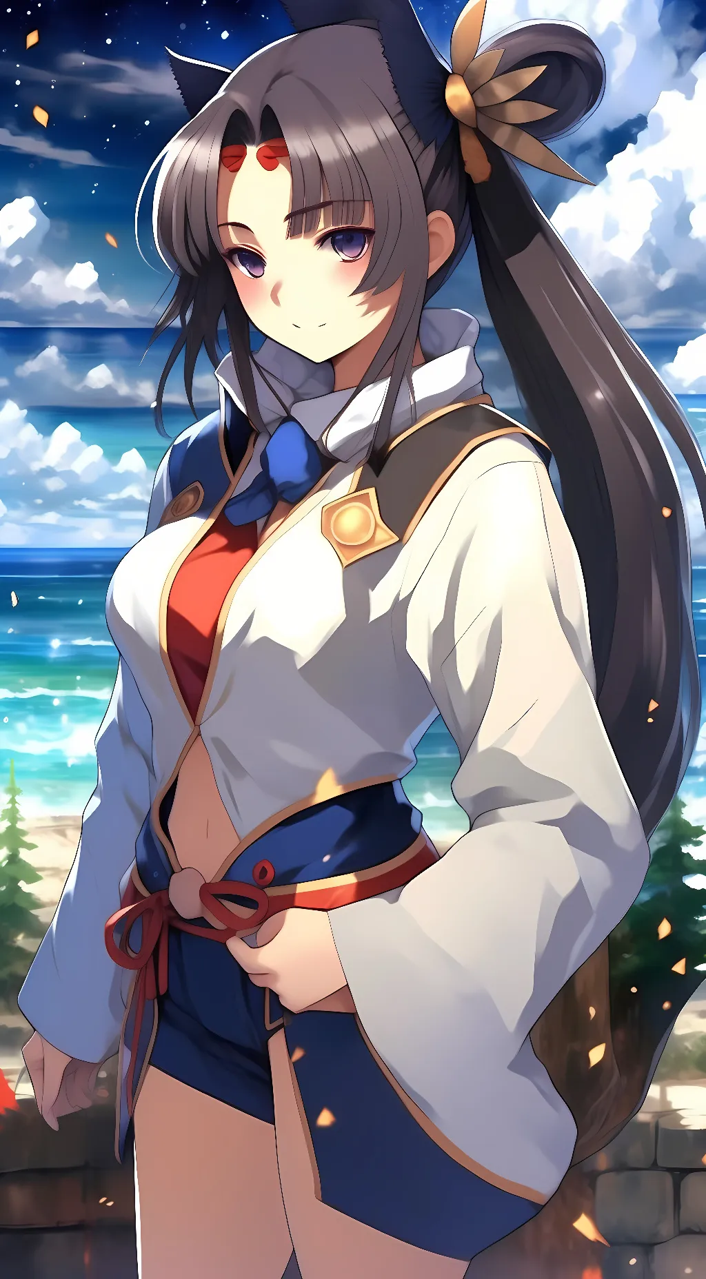 ai character: Ushiwakamaru background