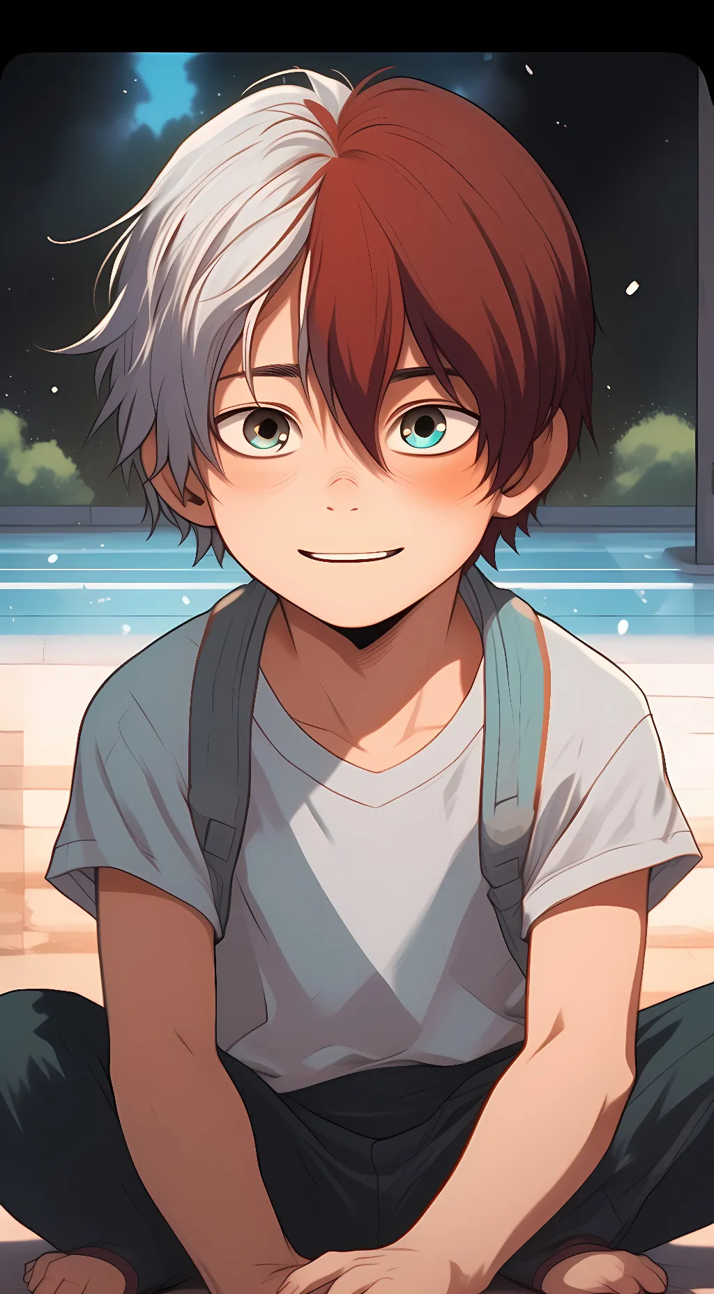 ai character: Shoto as a Kid background