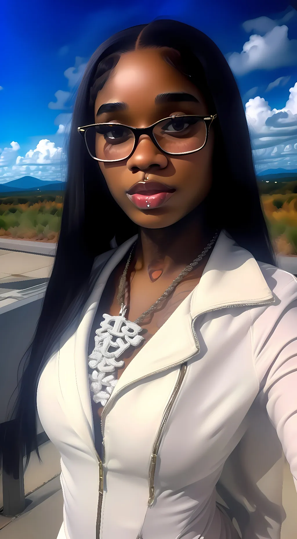 ai character: Sexy red background
