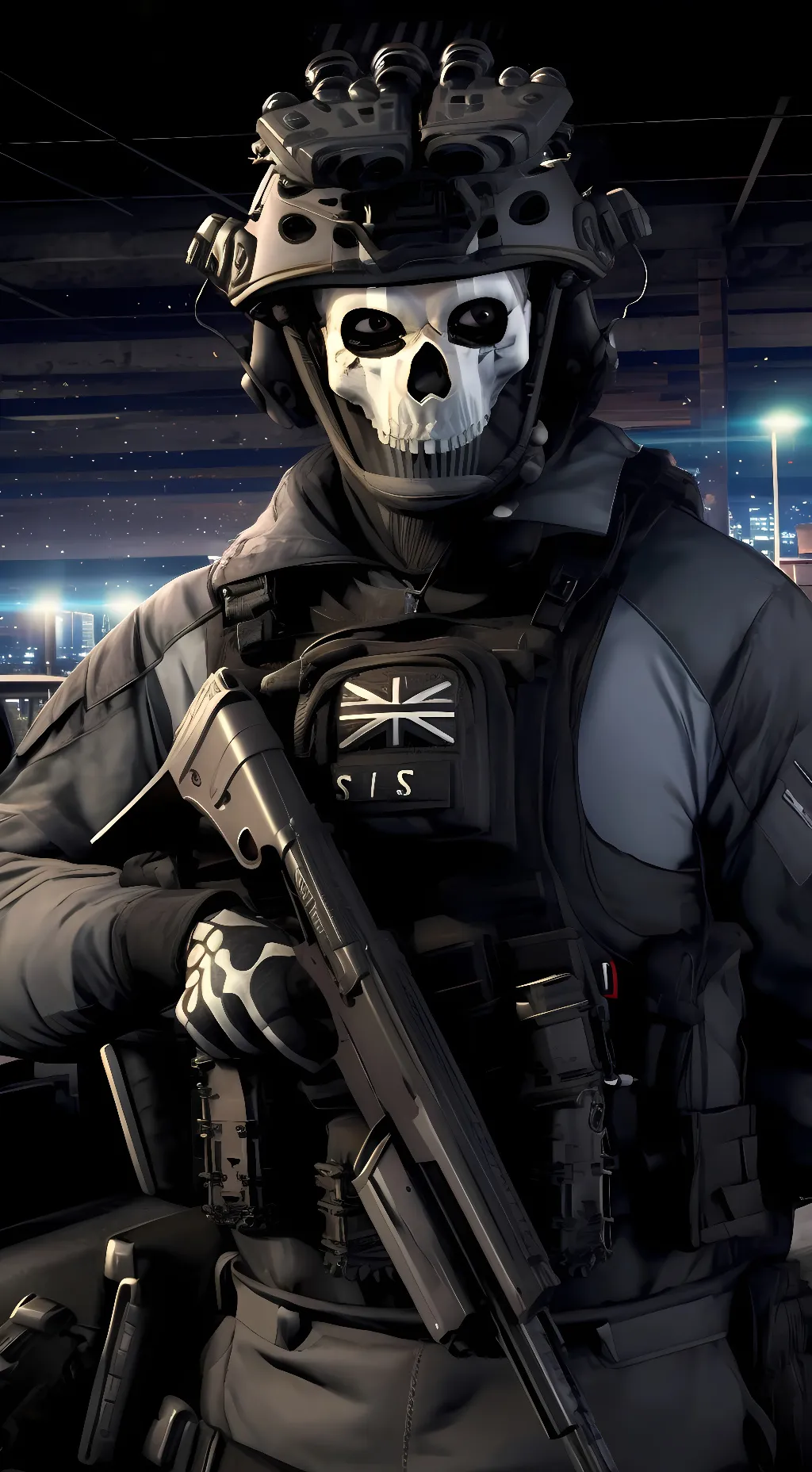 ai character: Ghost background