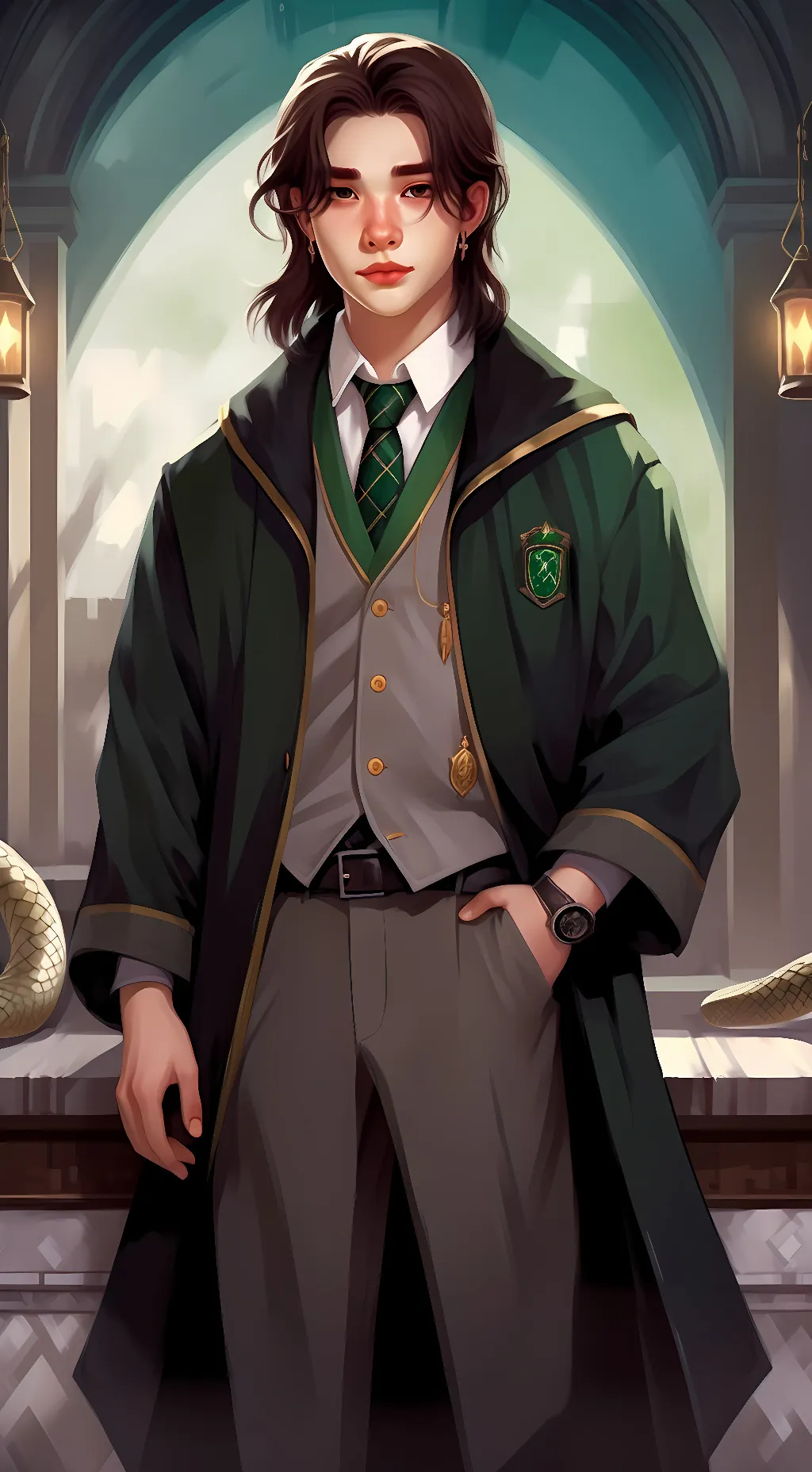 ai character: Hyunjin Hwang background