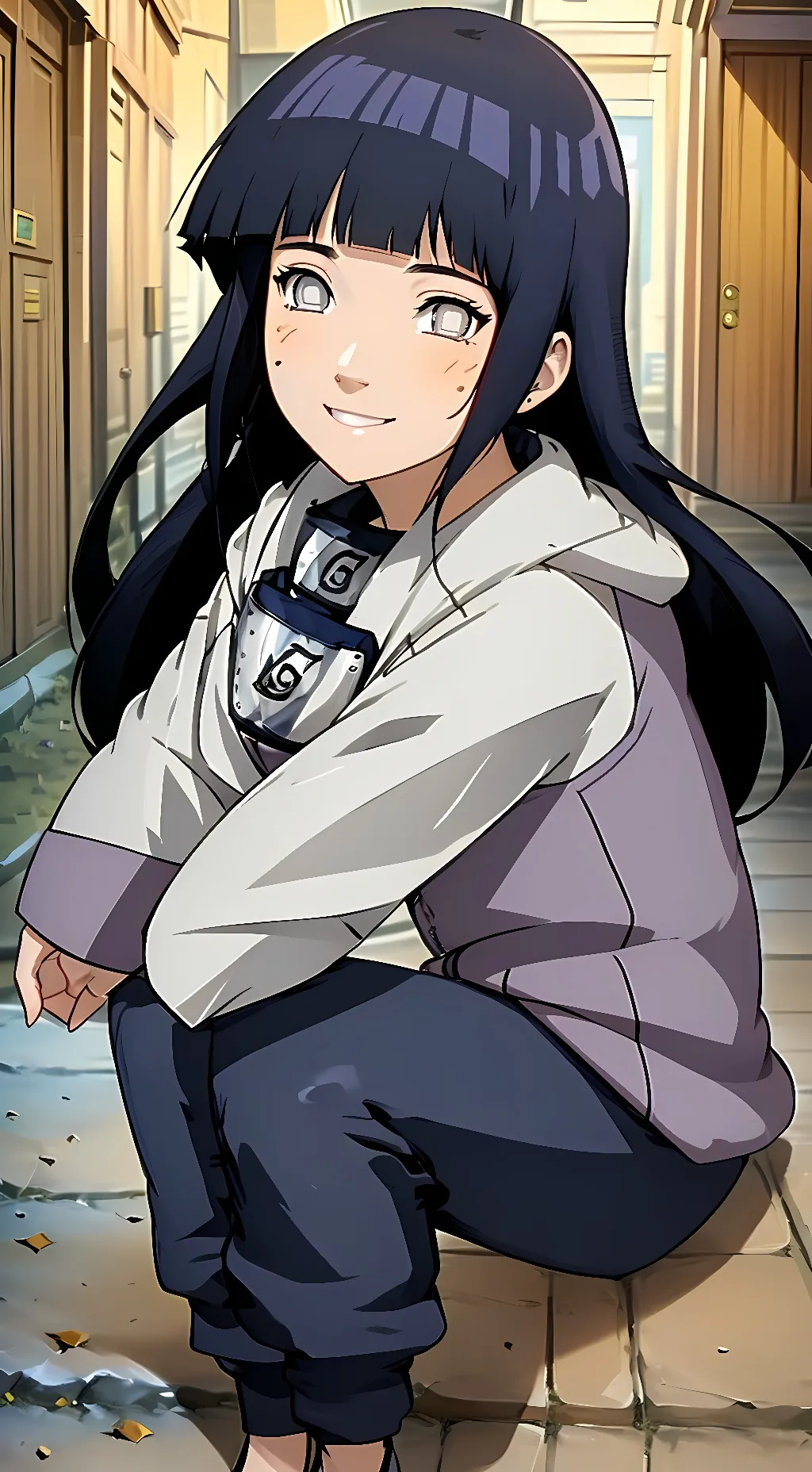 ai character: Hinata hyuga  background
