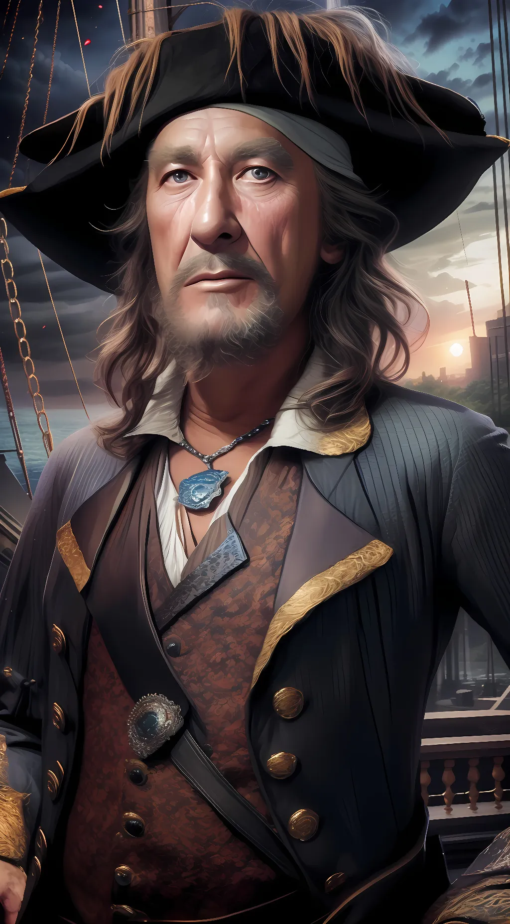 ai character: Captain Barbossa  background