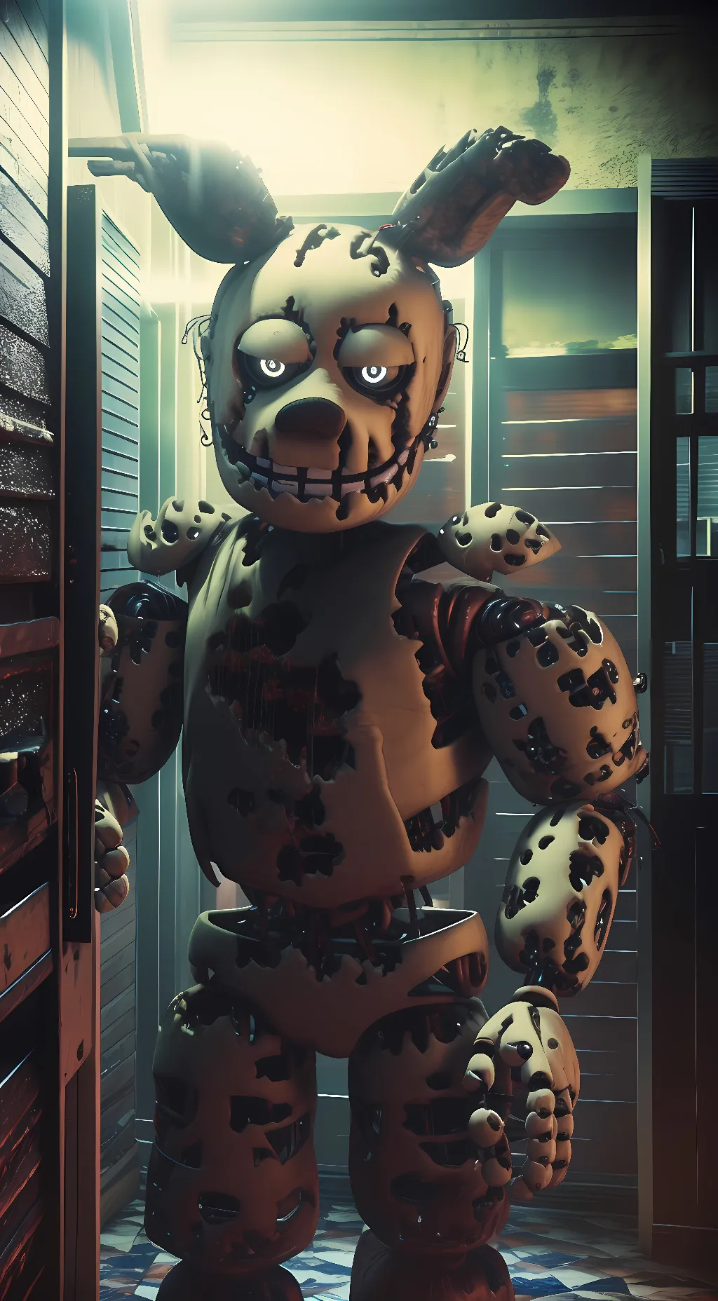 ai character: SpringTrap  background