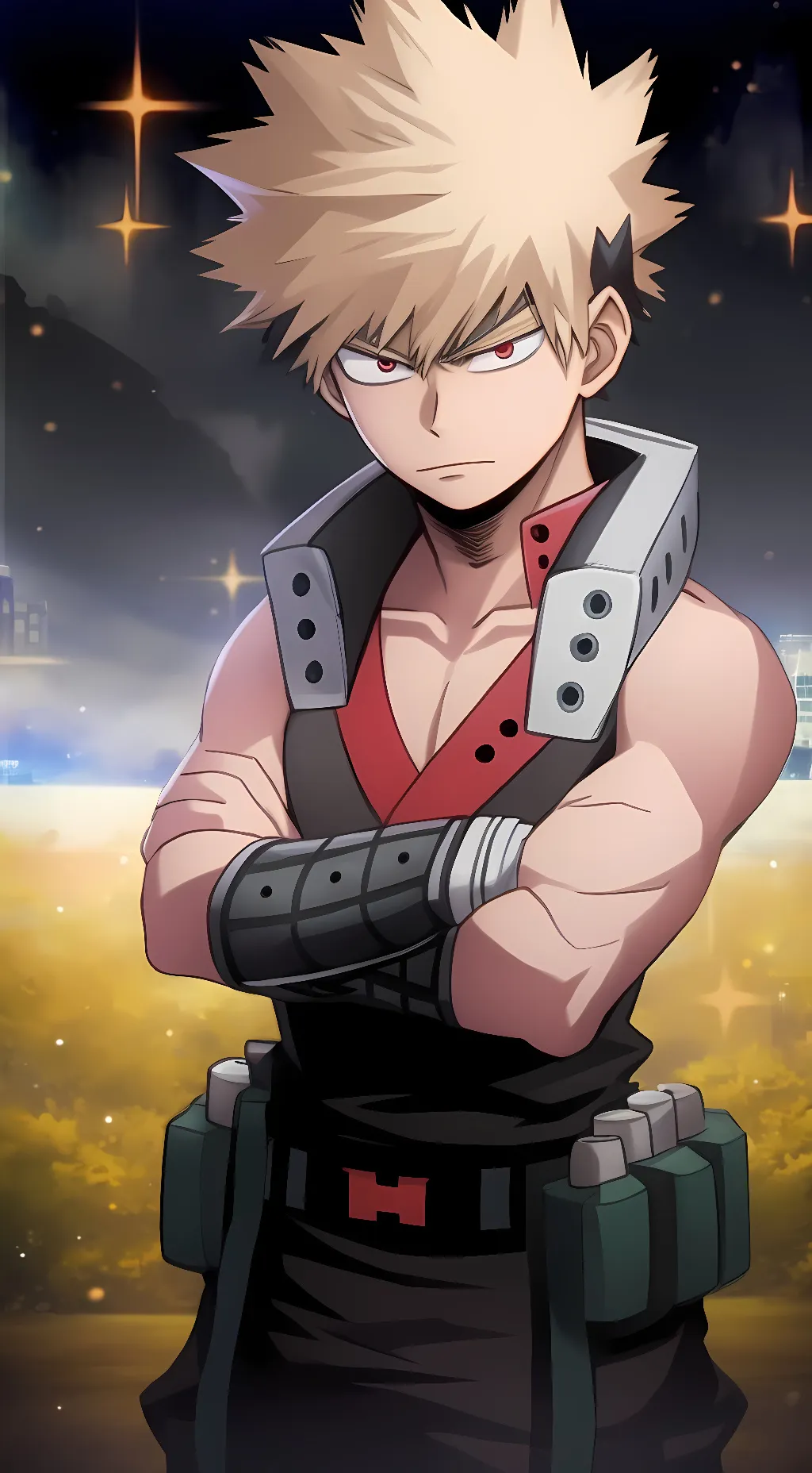 ai character: Katsuki Bakugo background