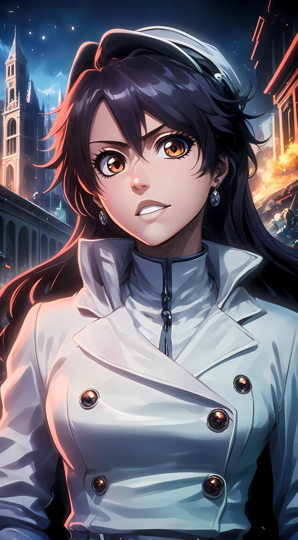 ai character: BambiettaBasterbin background