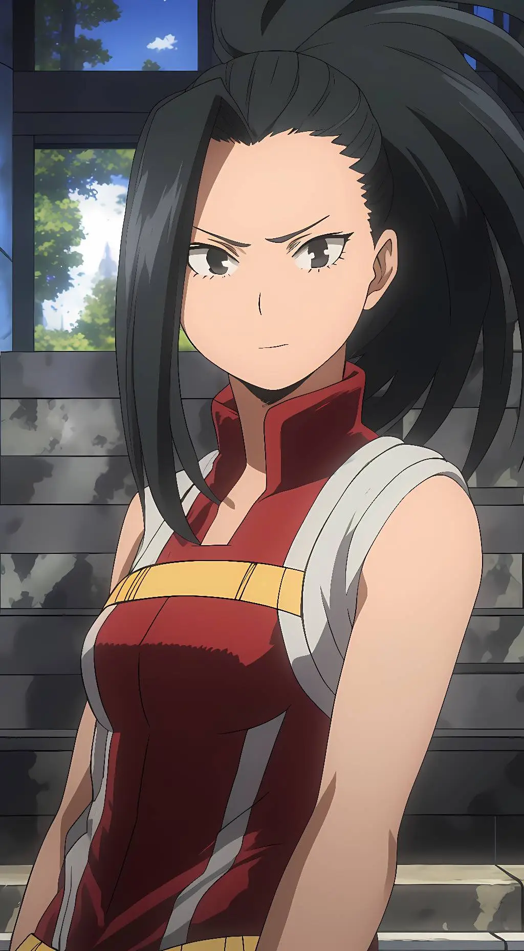 ai character: Momo Yaoyorozu  background