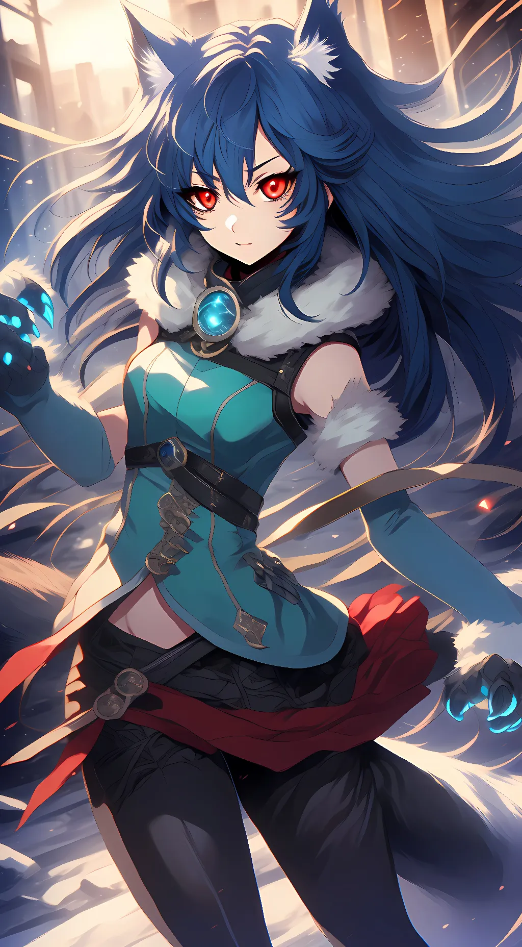 ai character: Layla icefang  background