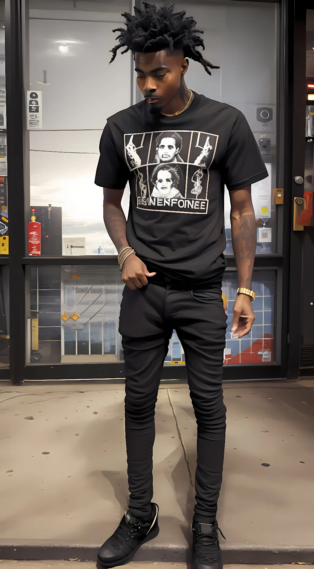 ai character: Lazerdim700 background