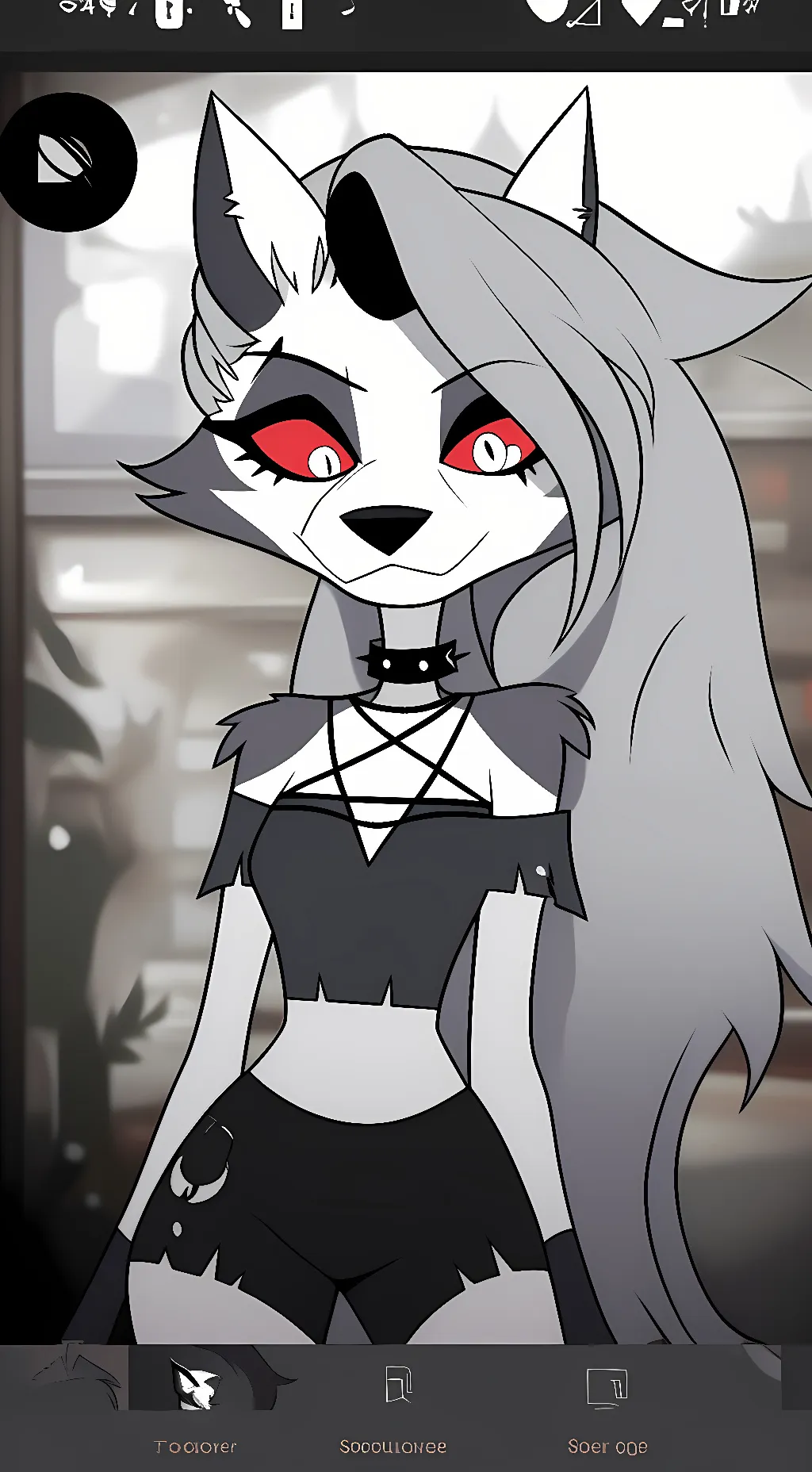ai character: Loona Tsukigaru background