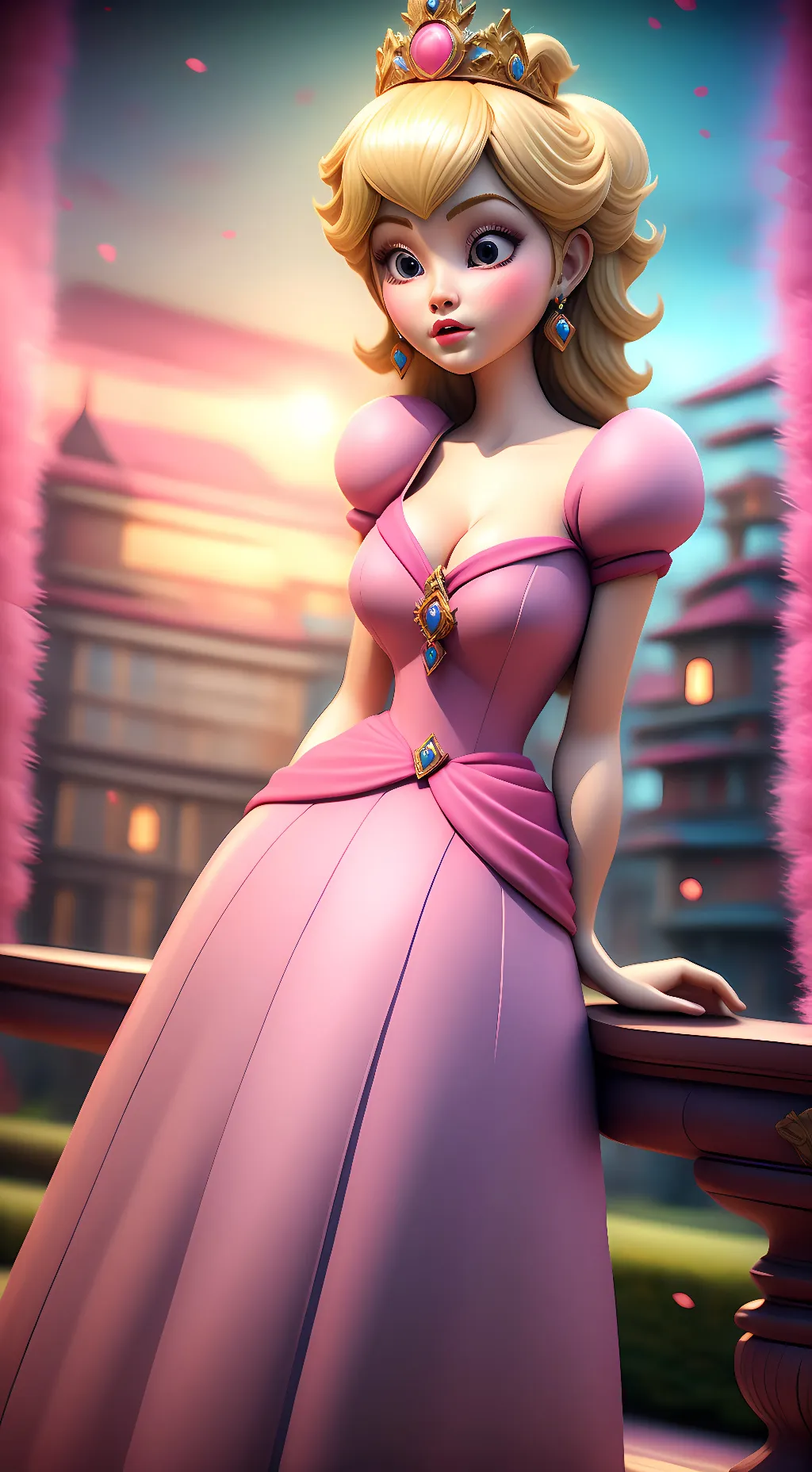 ai character: Princess peach background