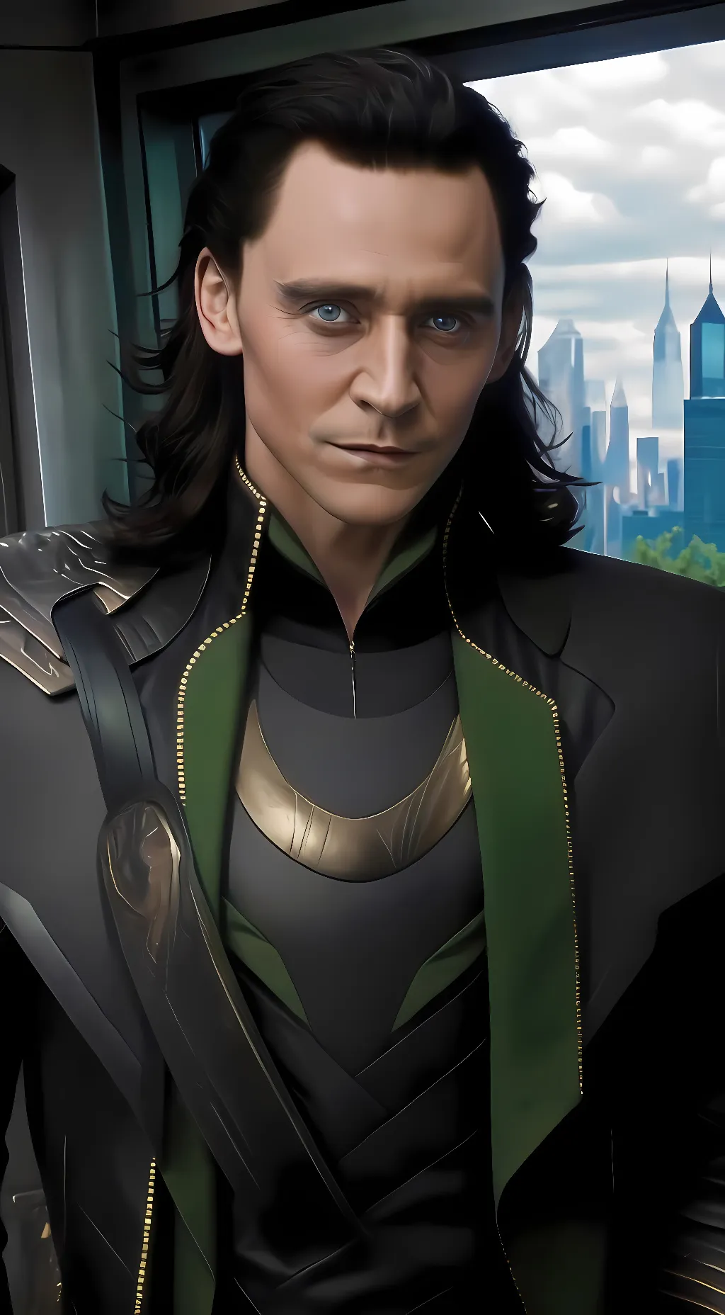 ai character: Loki  background