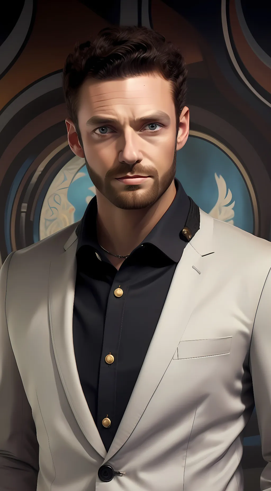 ai character: Ross Marquand  background