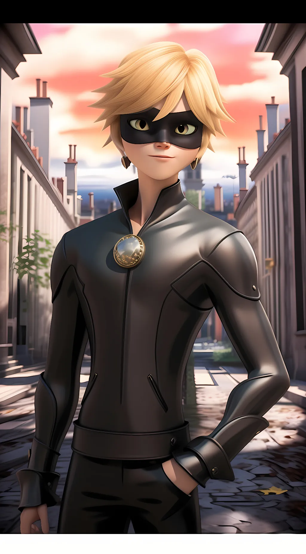 ai character: chat noir background