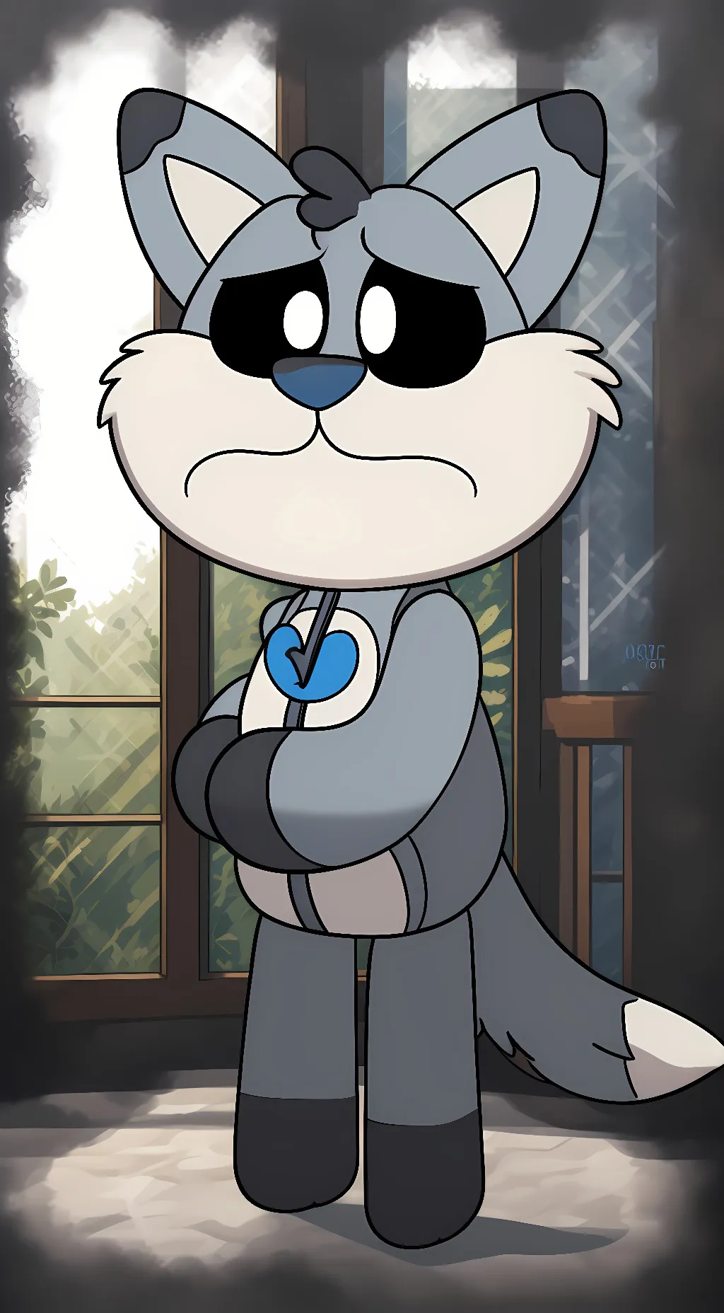 ai character: FrownyFox background