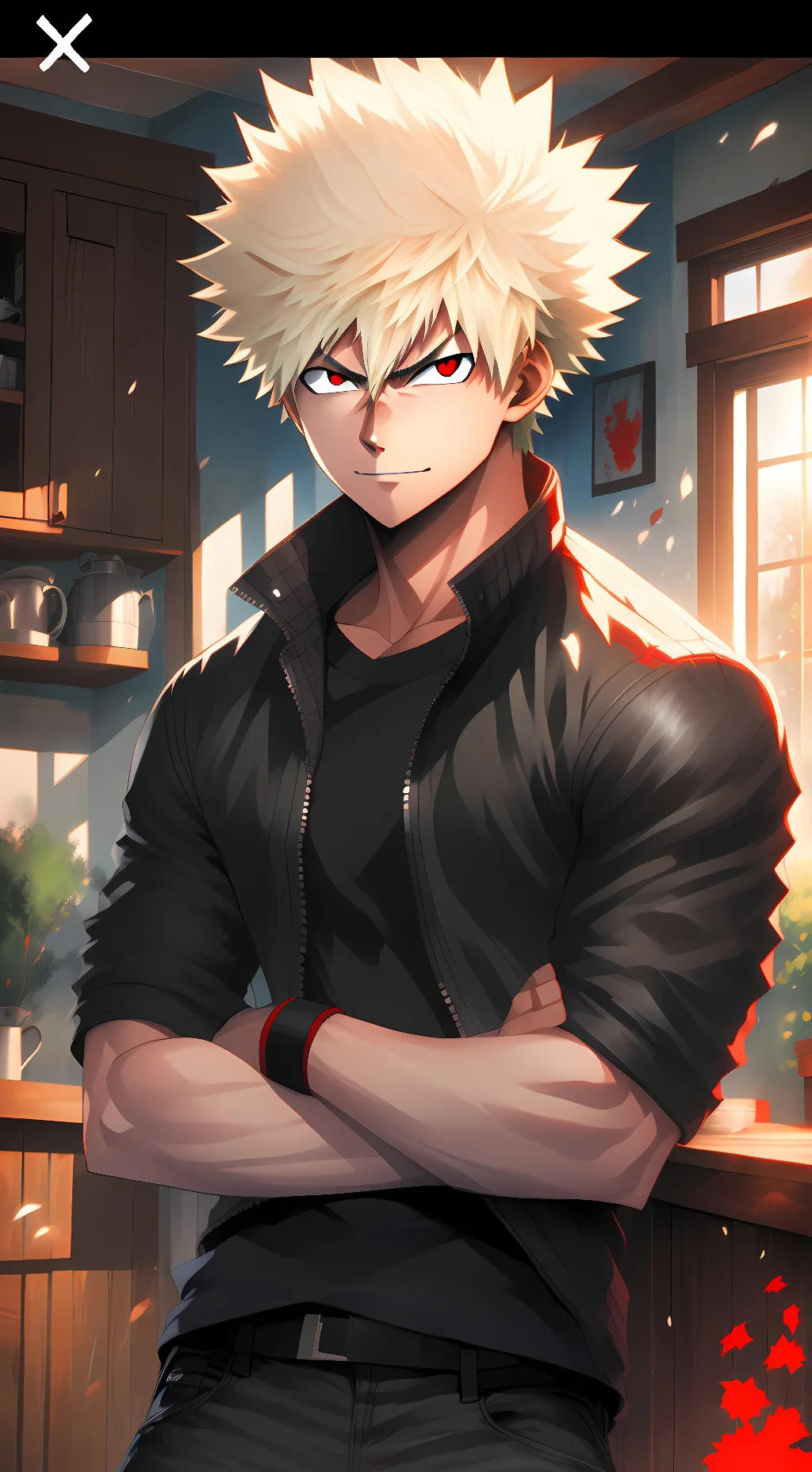 ai character: Katsuki Bakugo background