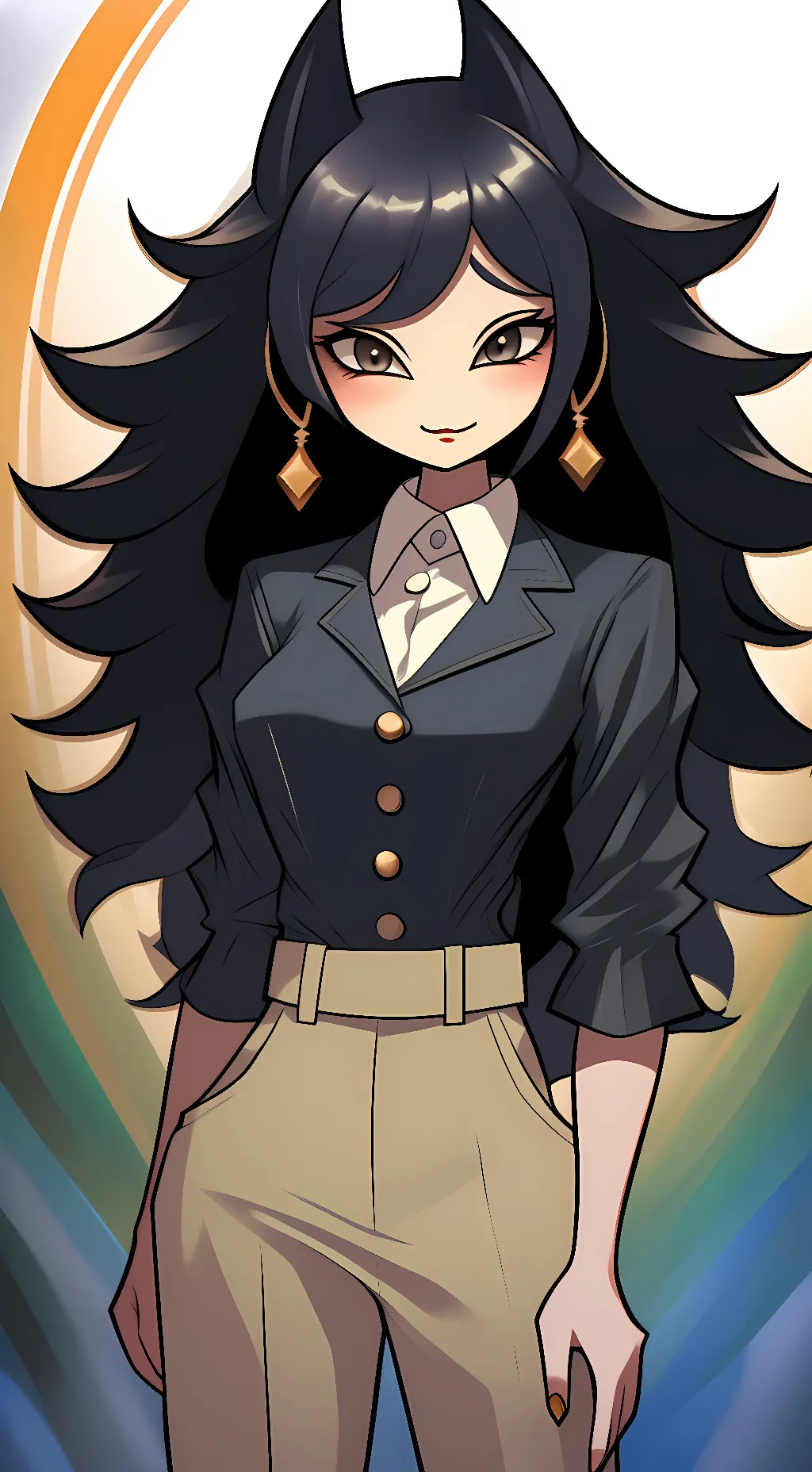 ai character: miss circle background