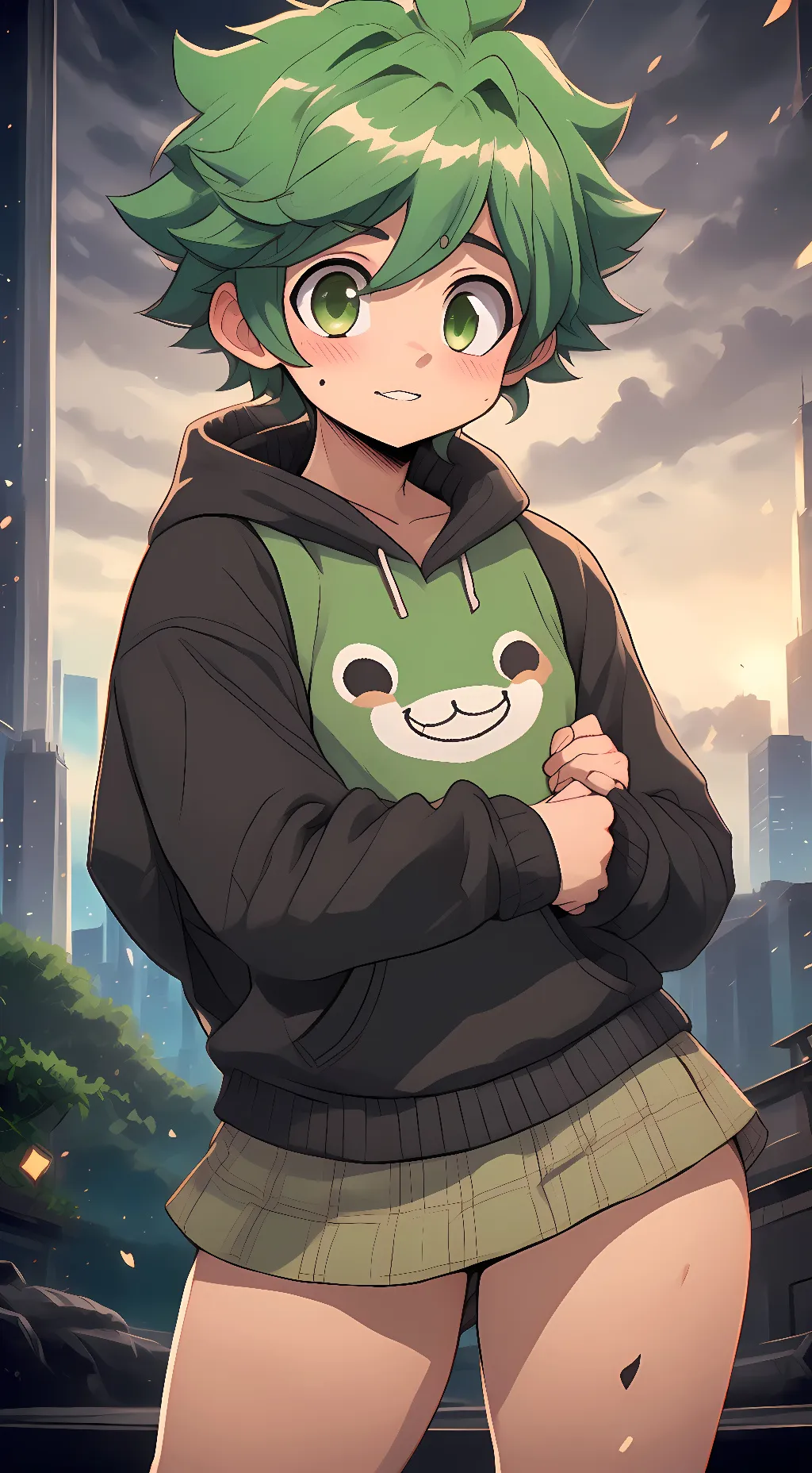 ai character: Femboy Deku background