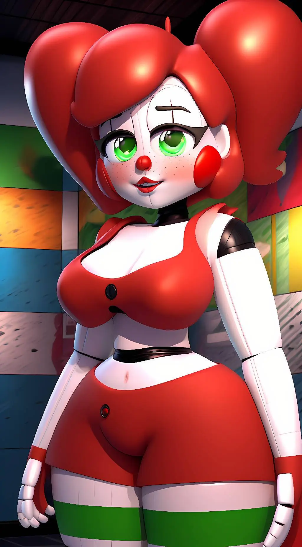 ai character: Circus Baby background