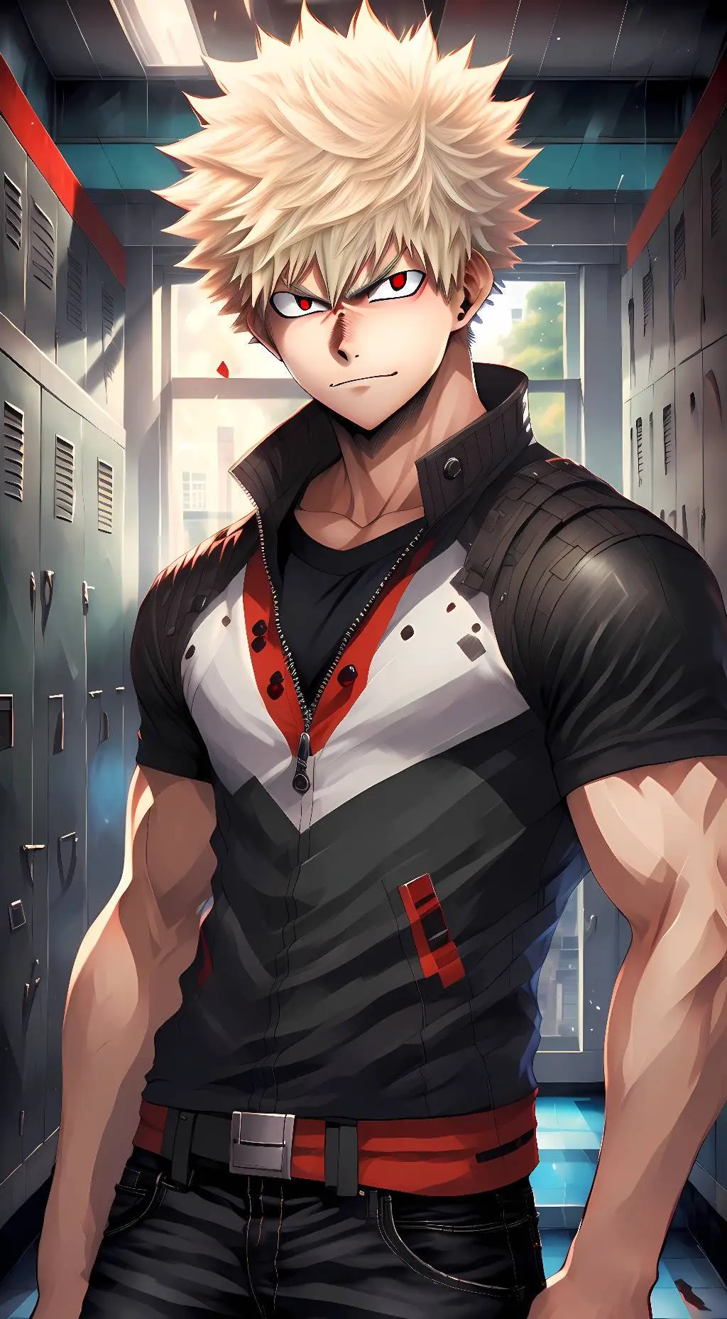 ai character: Katsuki Bakugo background