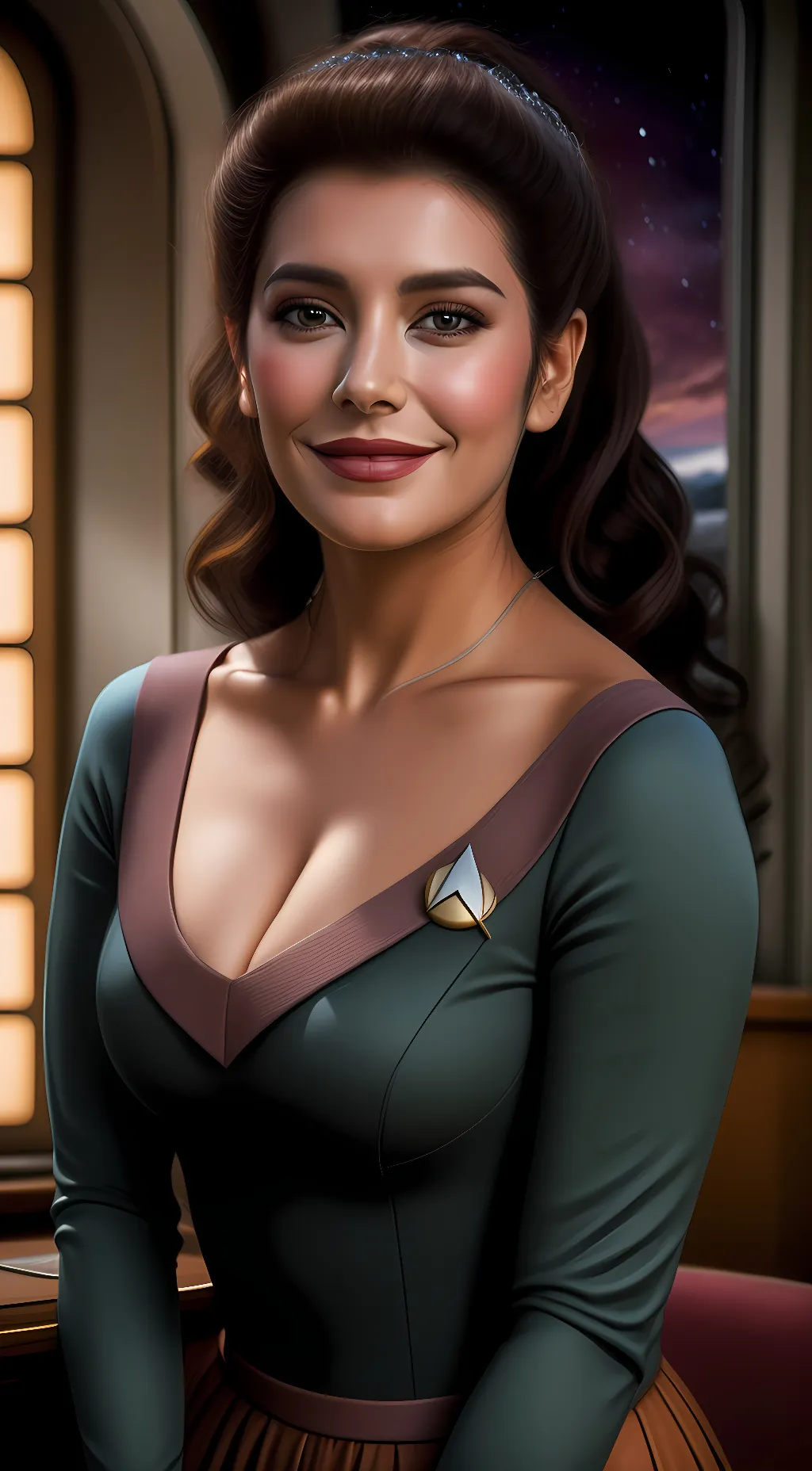 ai character: Deanna Troi background