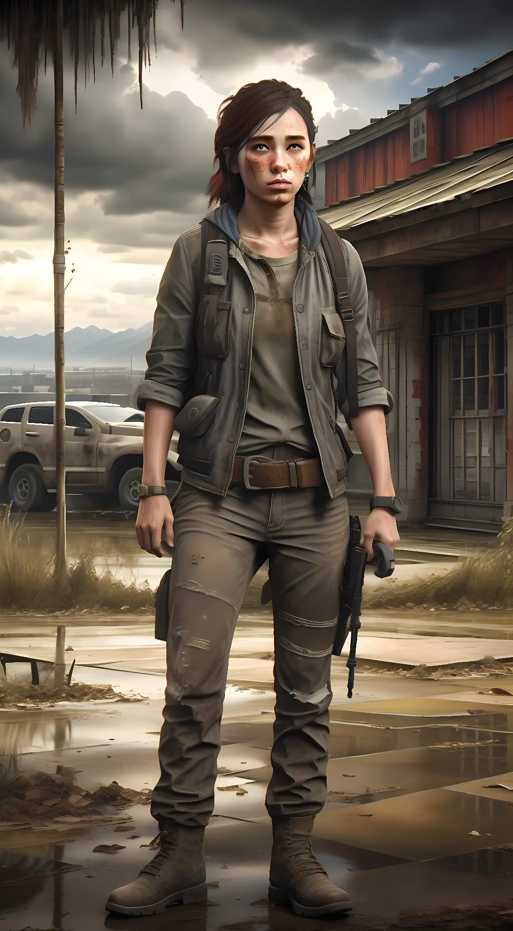 ai character: Ellie Williams background