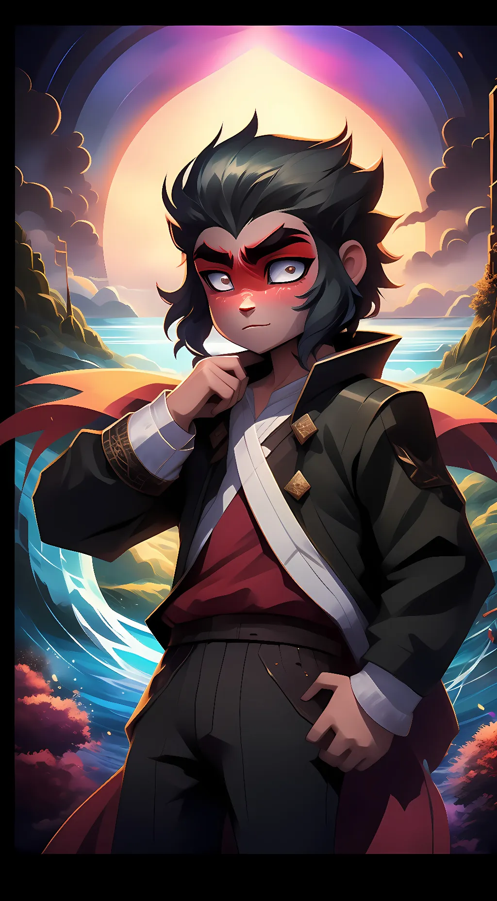 ai character: Macaque background