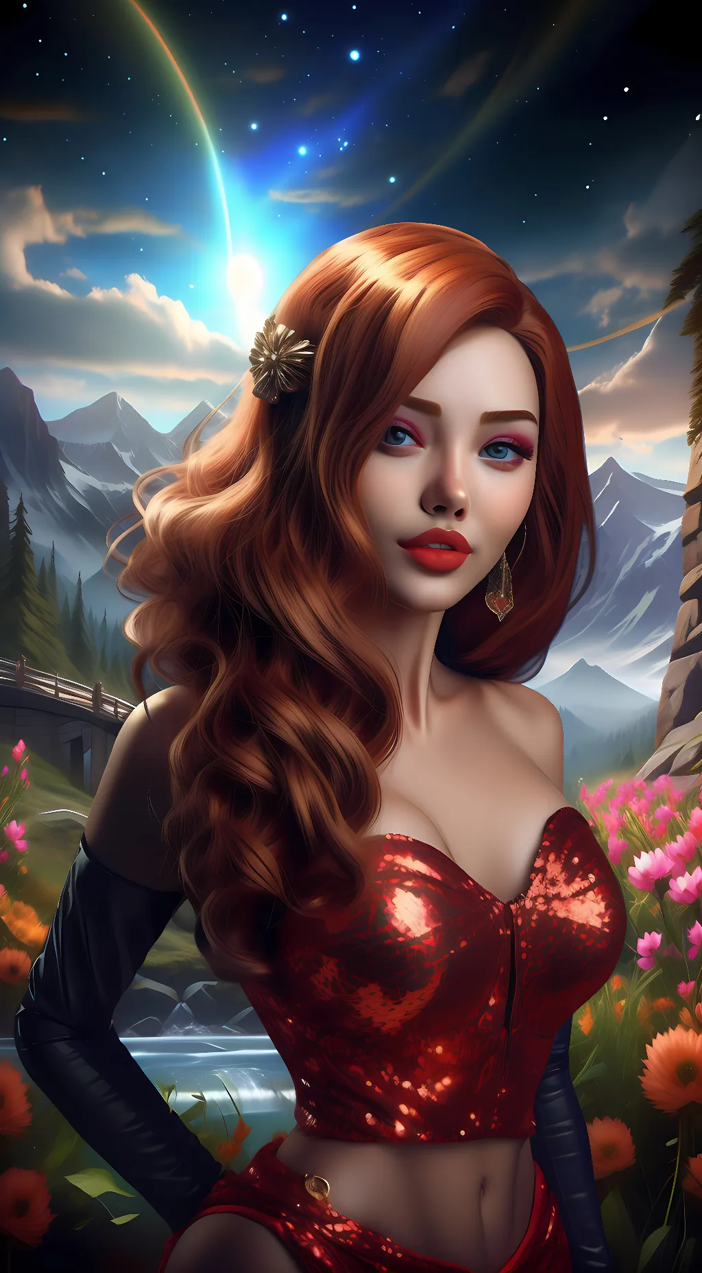 ai character: Jessica Rabbit background