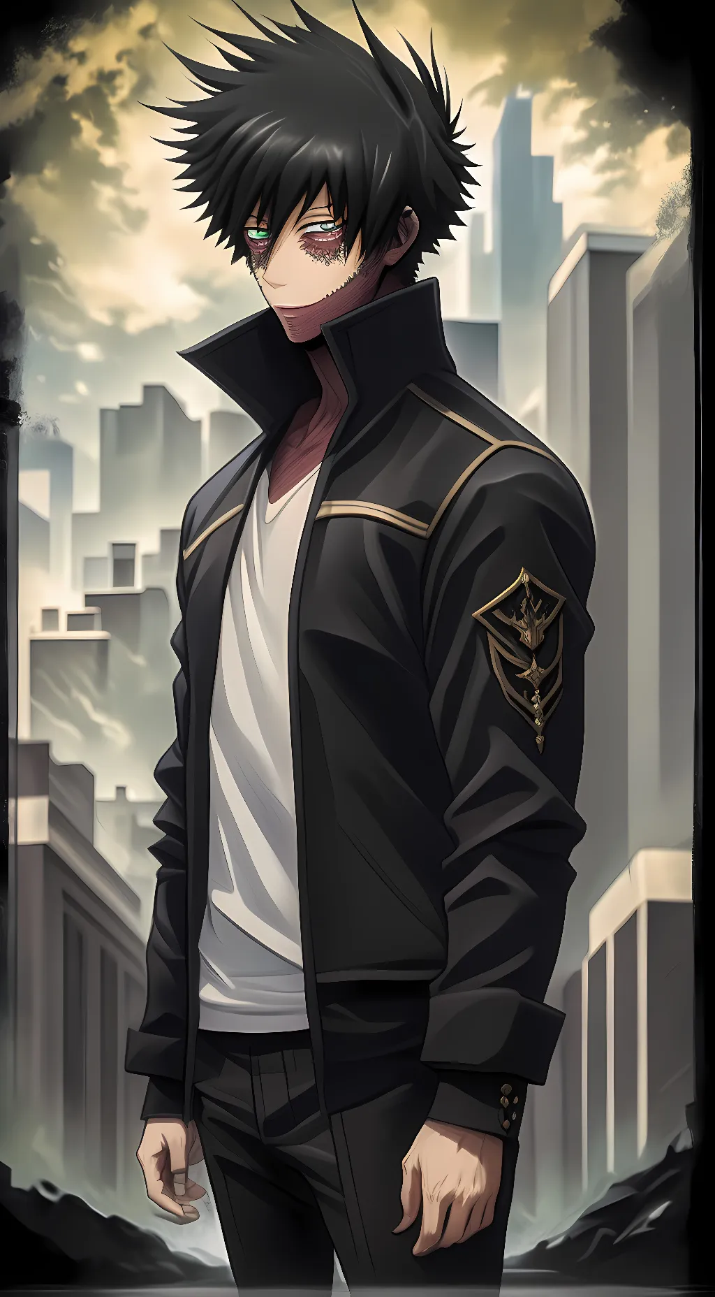 ai character: Dabi  background