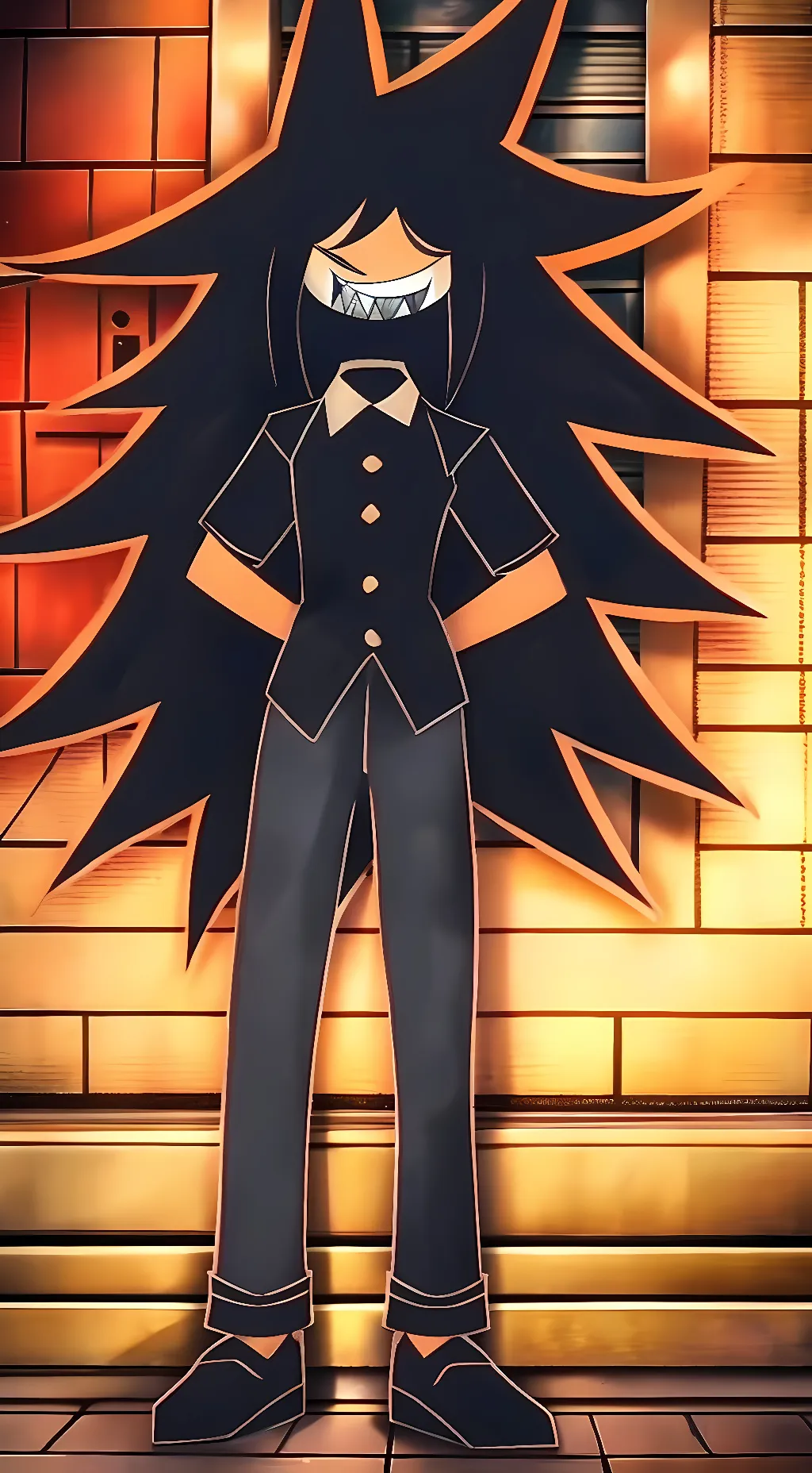 ai character: Miss circle background