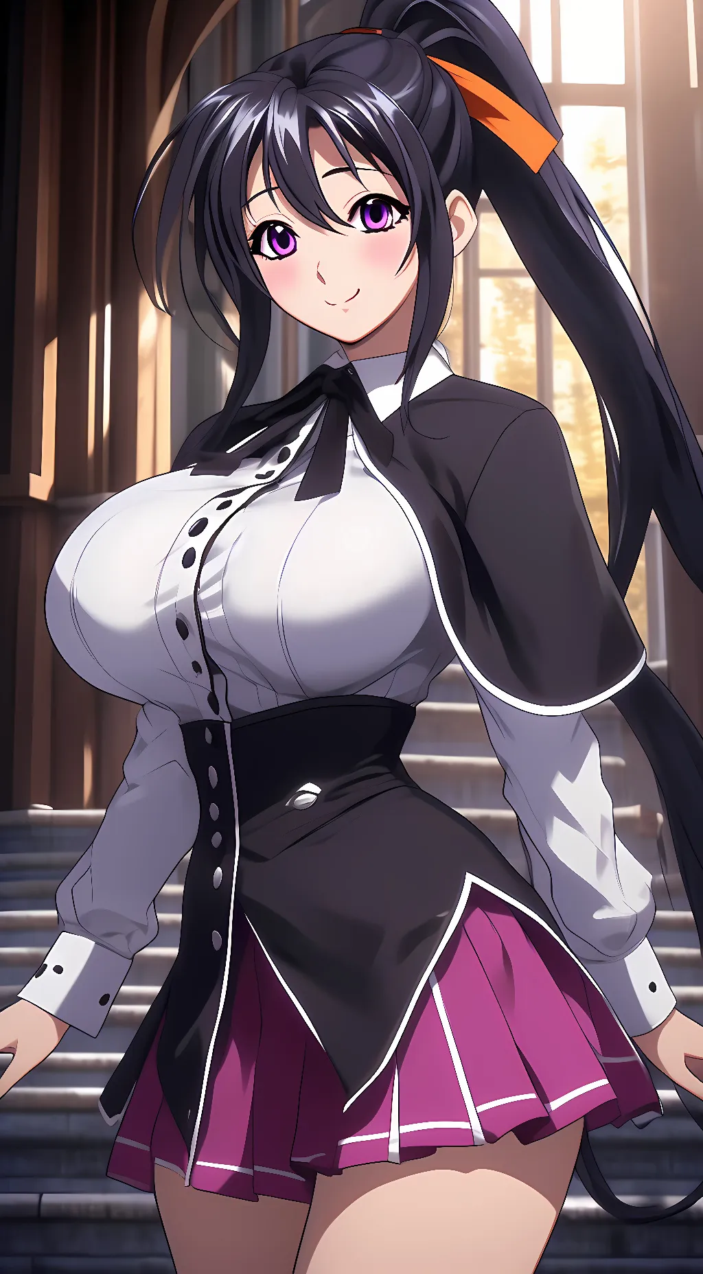 ai character: Akeno Himejima  background