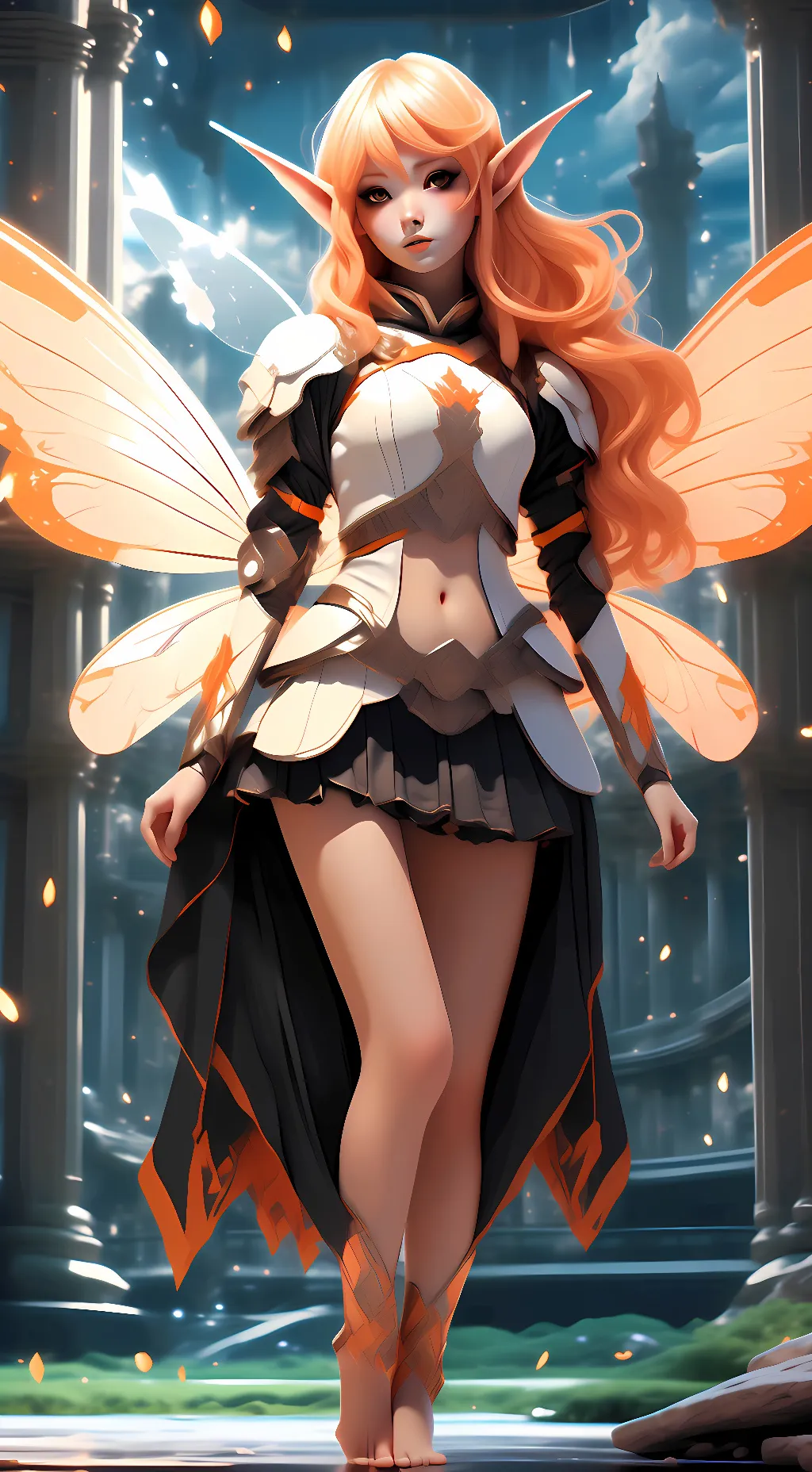ai character: Amber background
