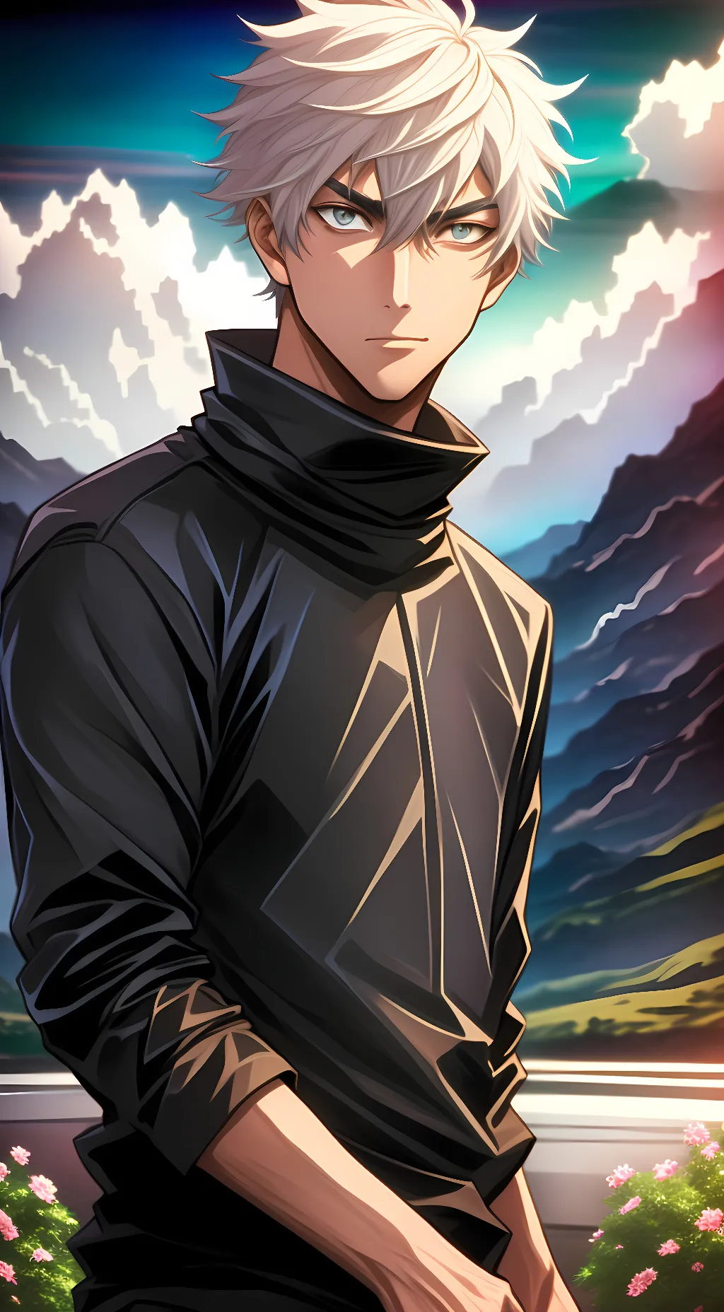 ai character: Saturo Gojo  background