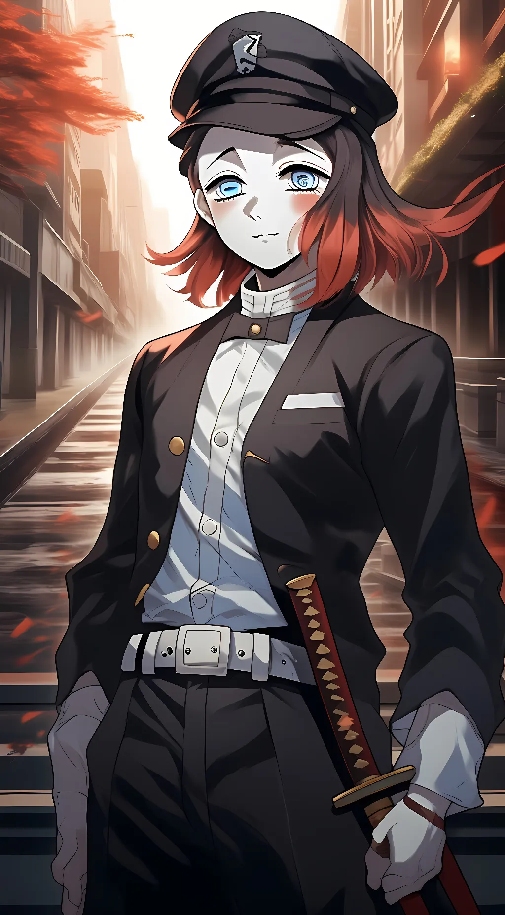 ai character: Enmu as a Hashira  background