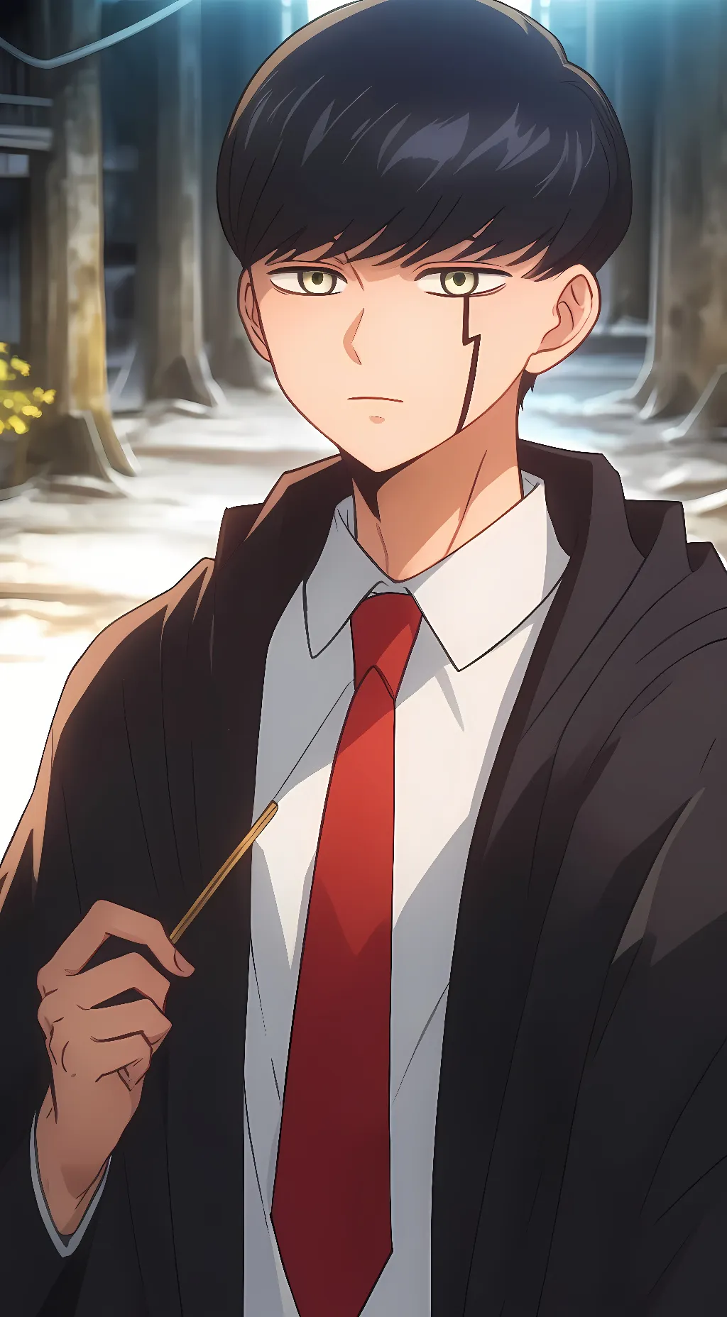 ai character: Mash Burnedead background