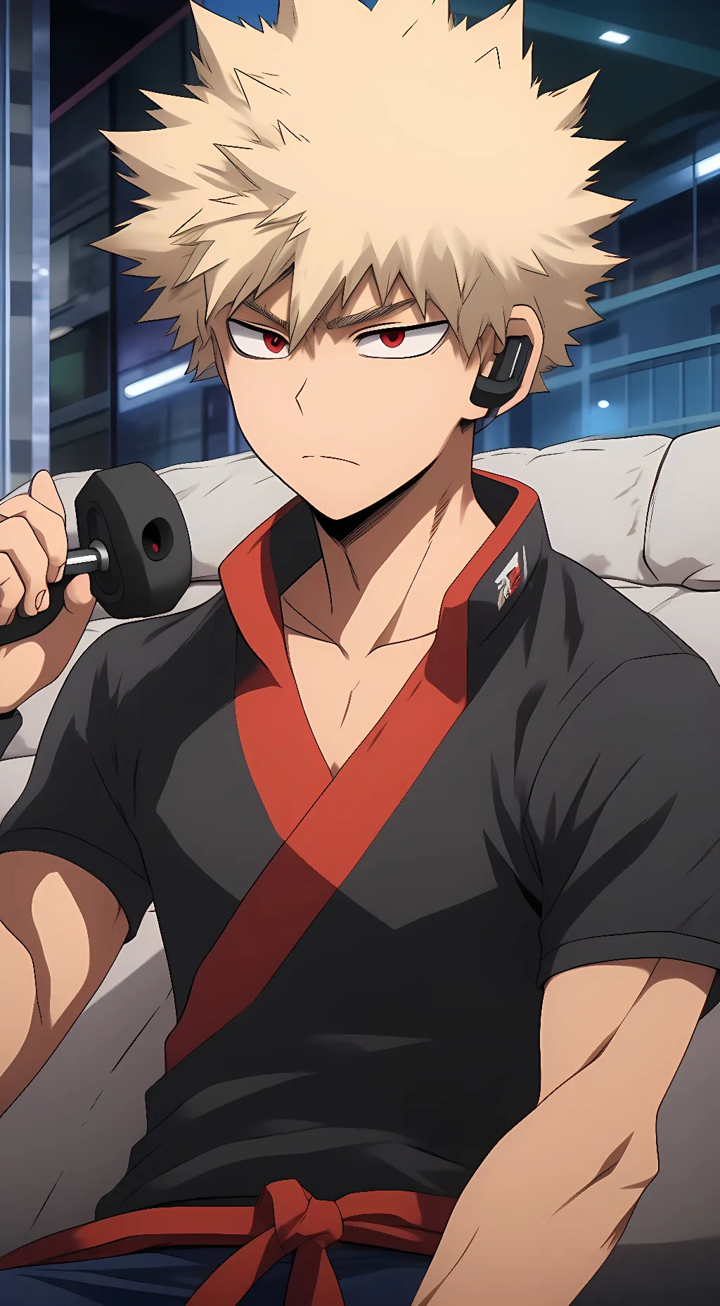 ai character: Katsuki Bakugo background