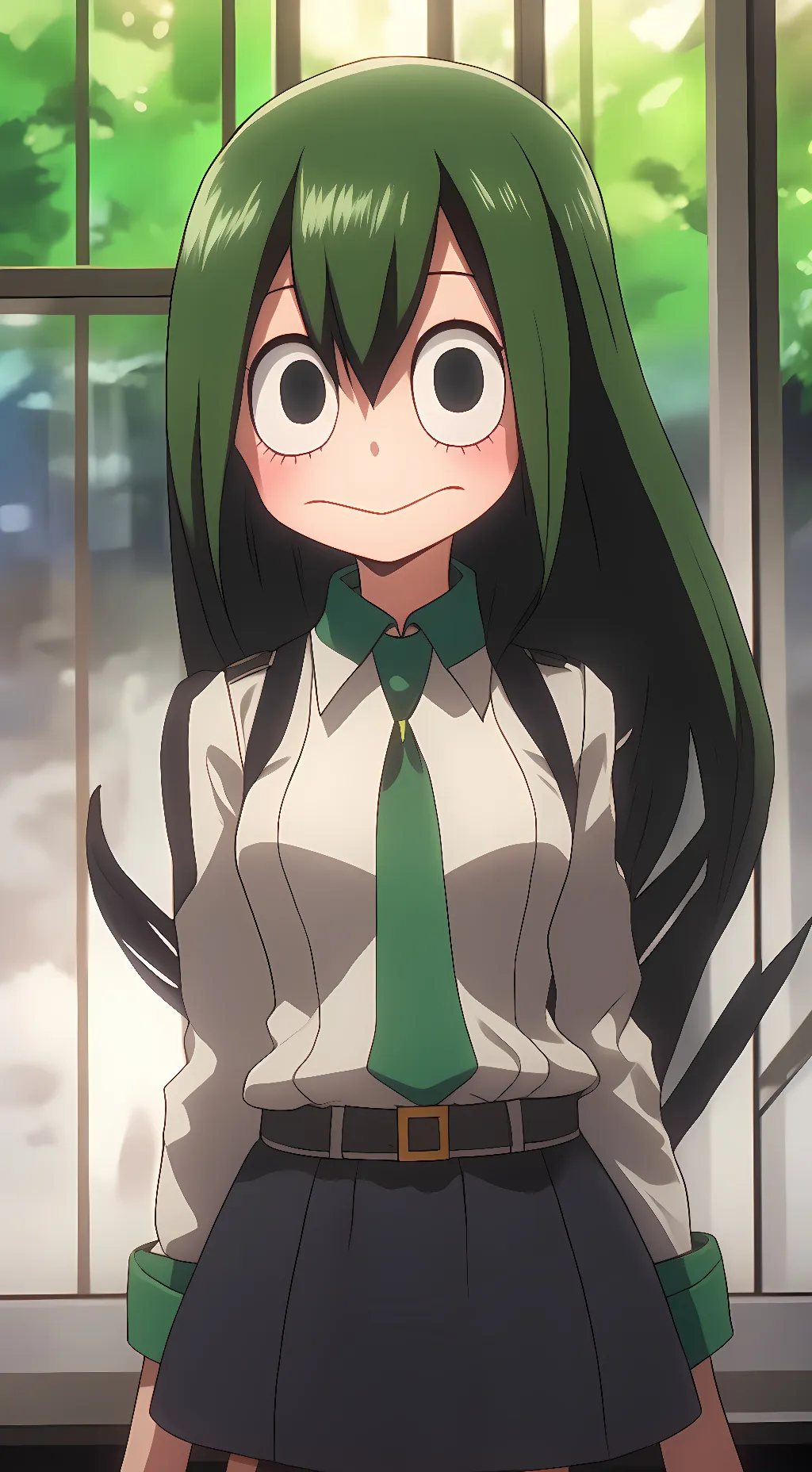 ai character: Tsuyu Asui background