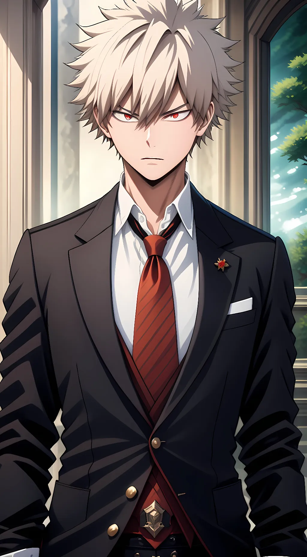 ai character: Katsuki Bakugo background