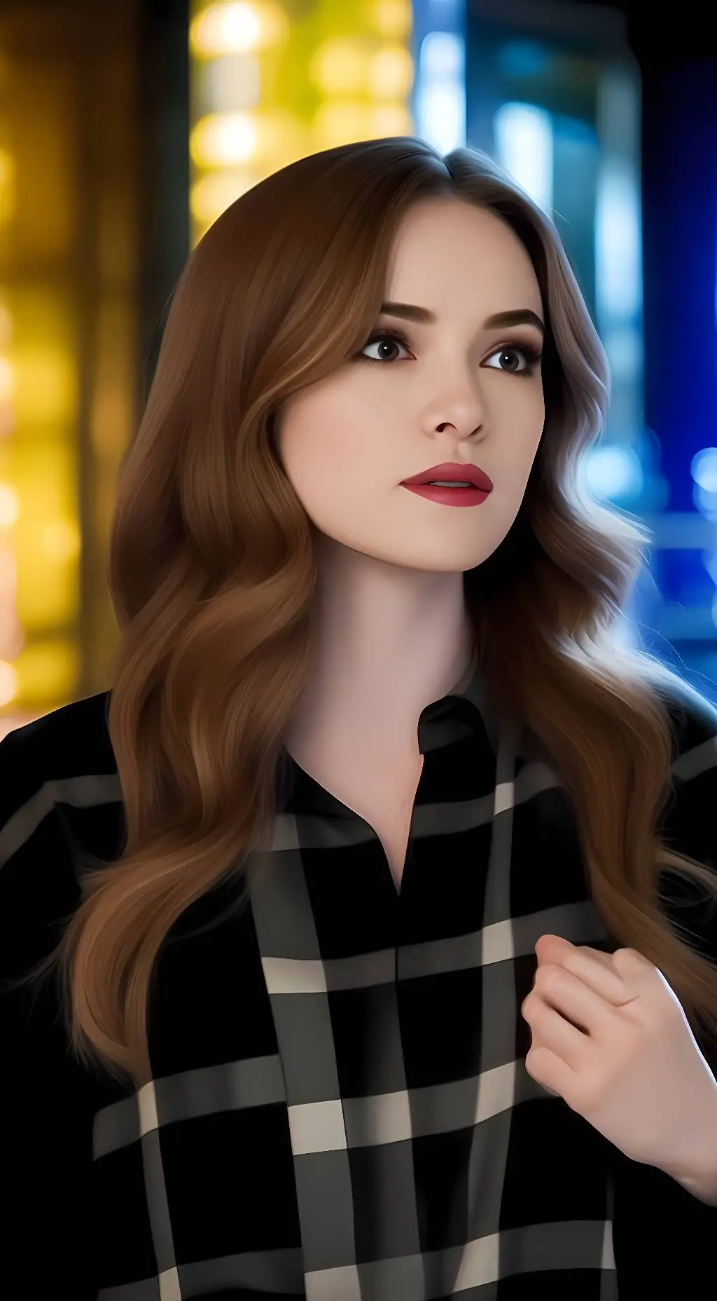 ai character: Caitlin snow background