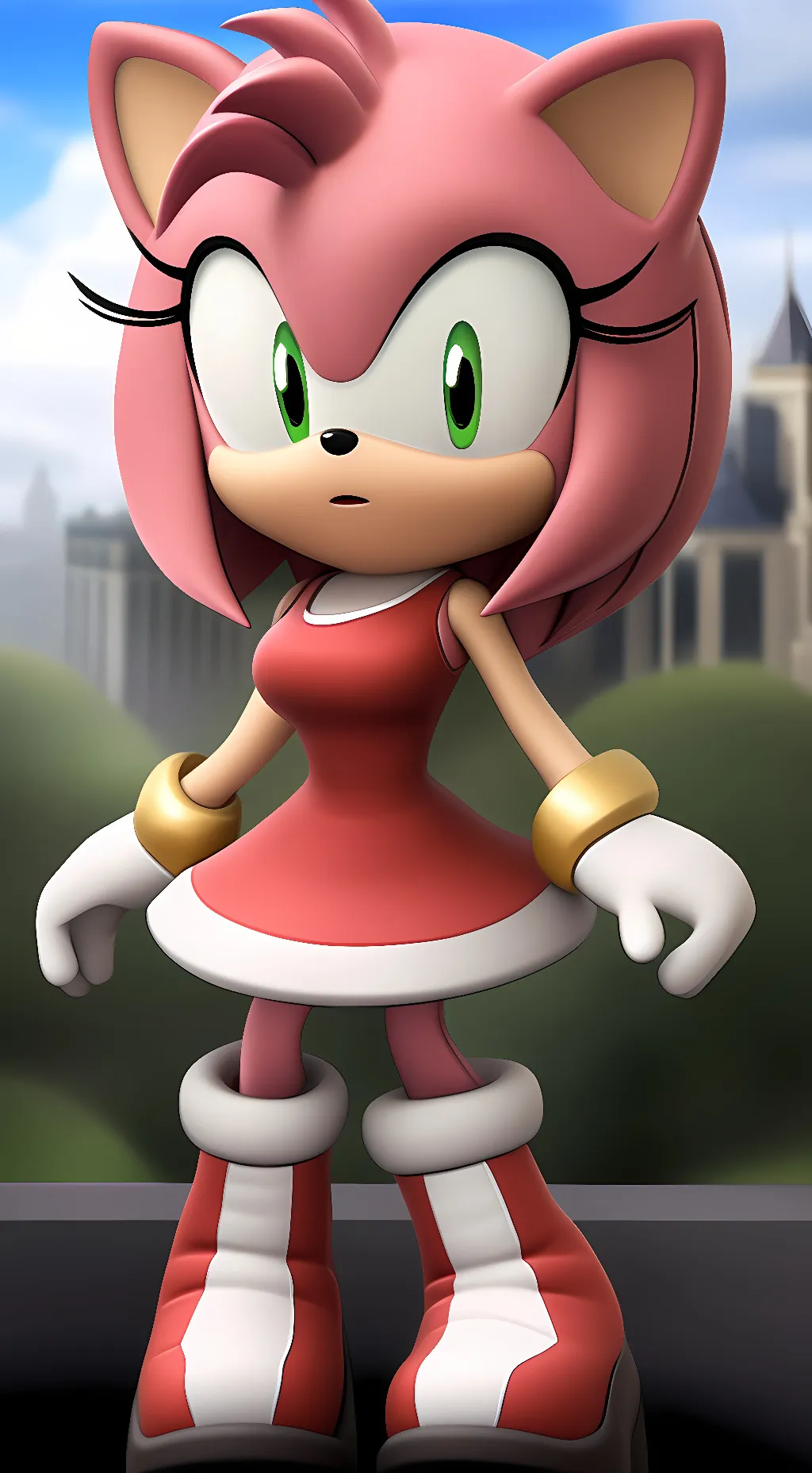 ai character: Amy Rose  background