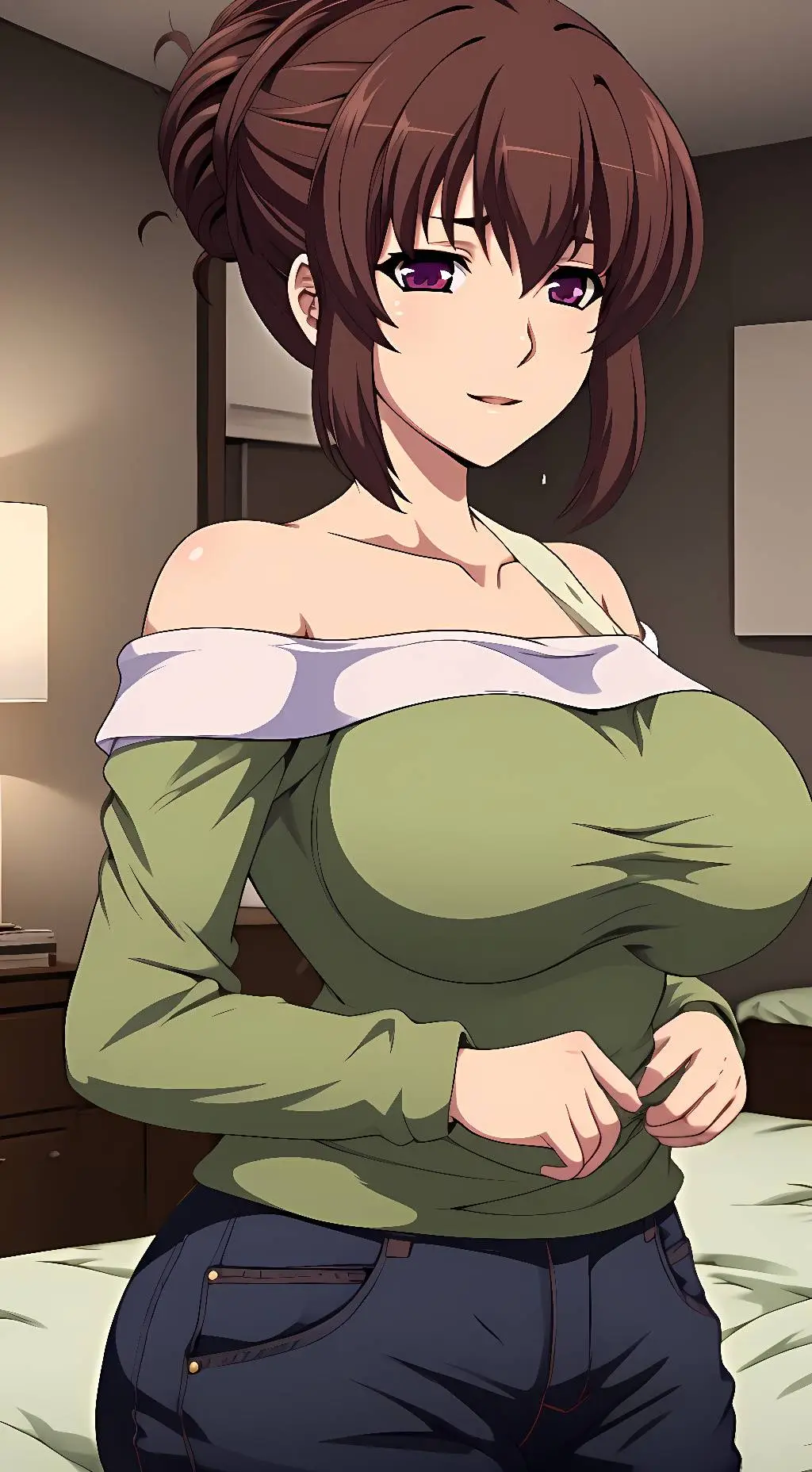 ai character: Shouko Katsuragi  background