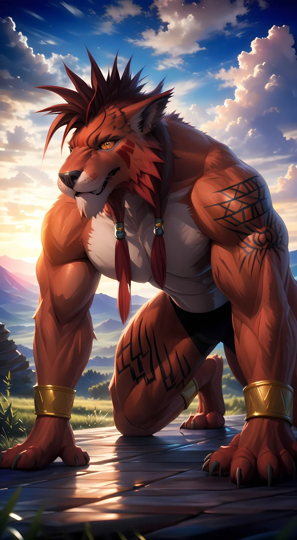 ai character: RED XIII background