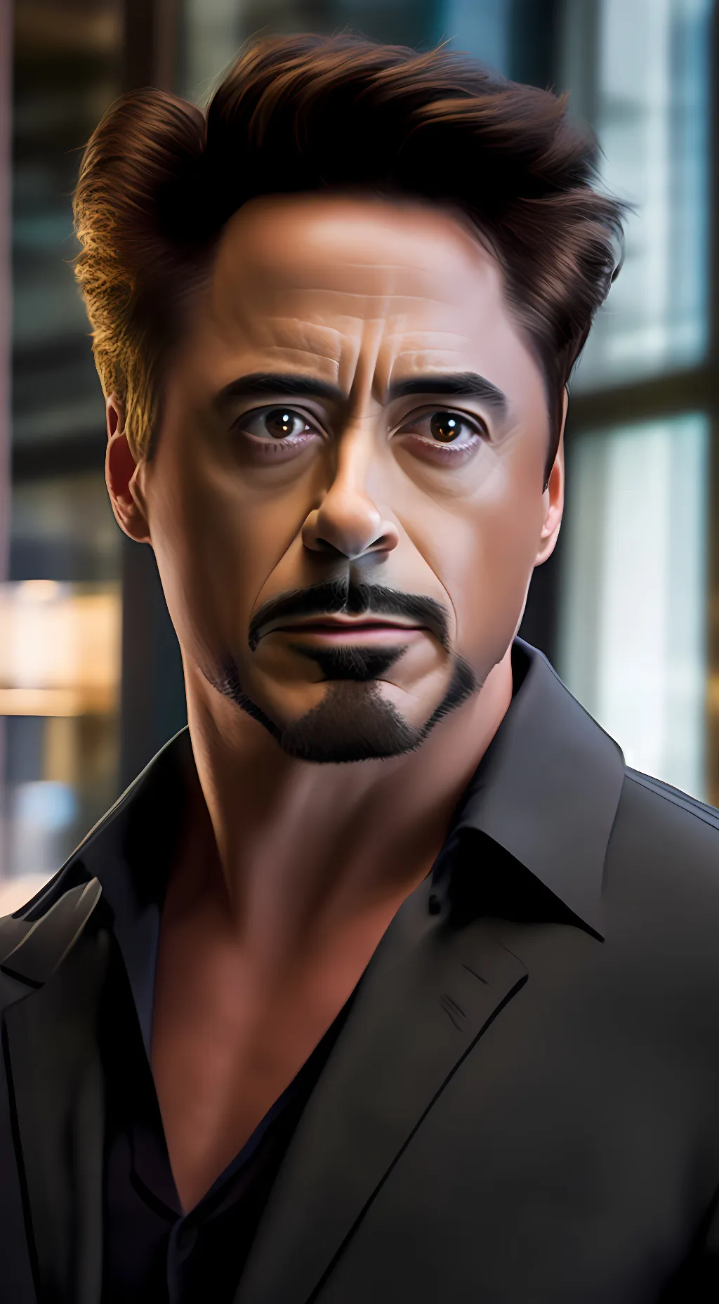 ai character: Robert Downey Jr background