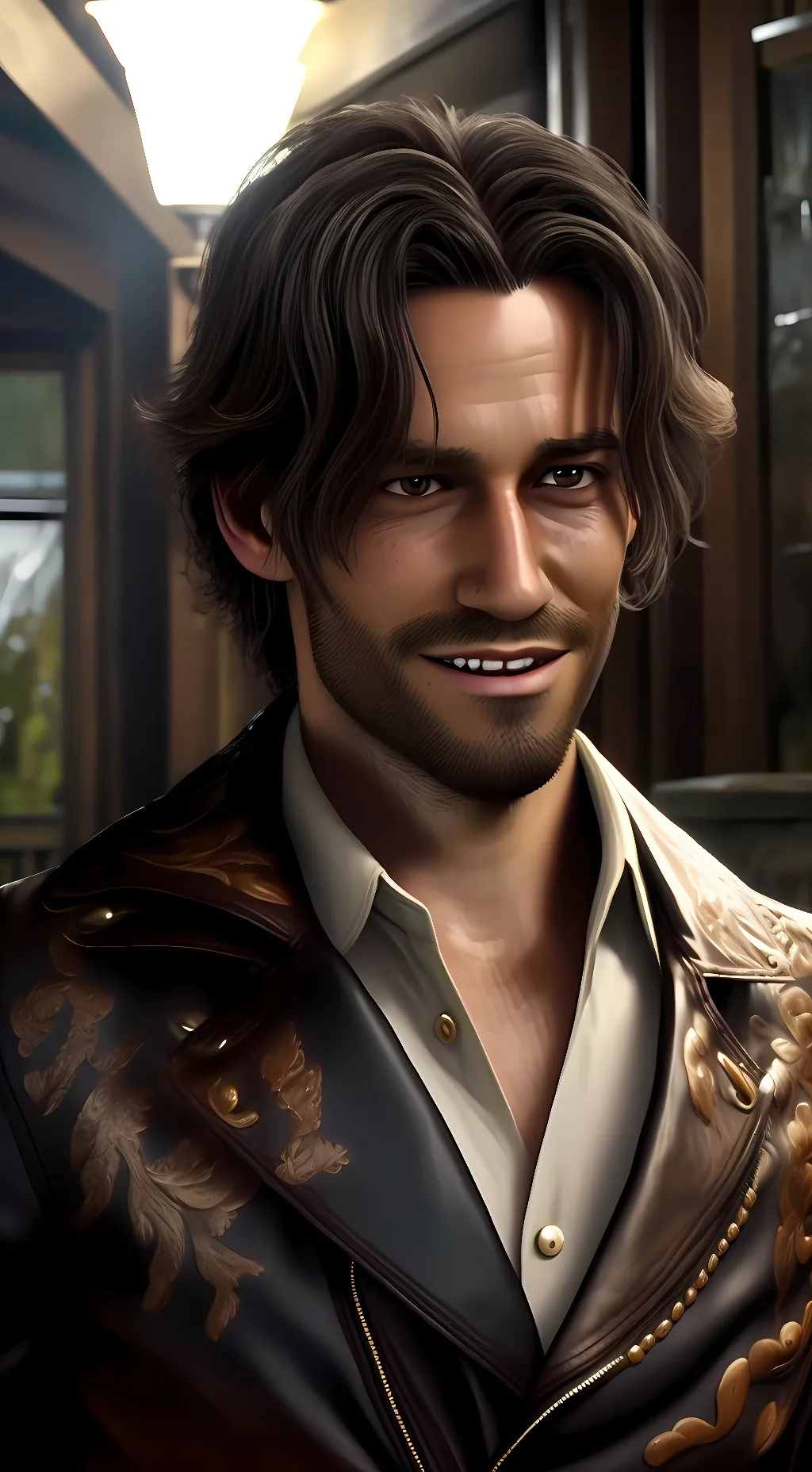 ai character: Luis Serra  background
